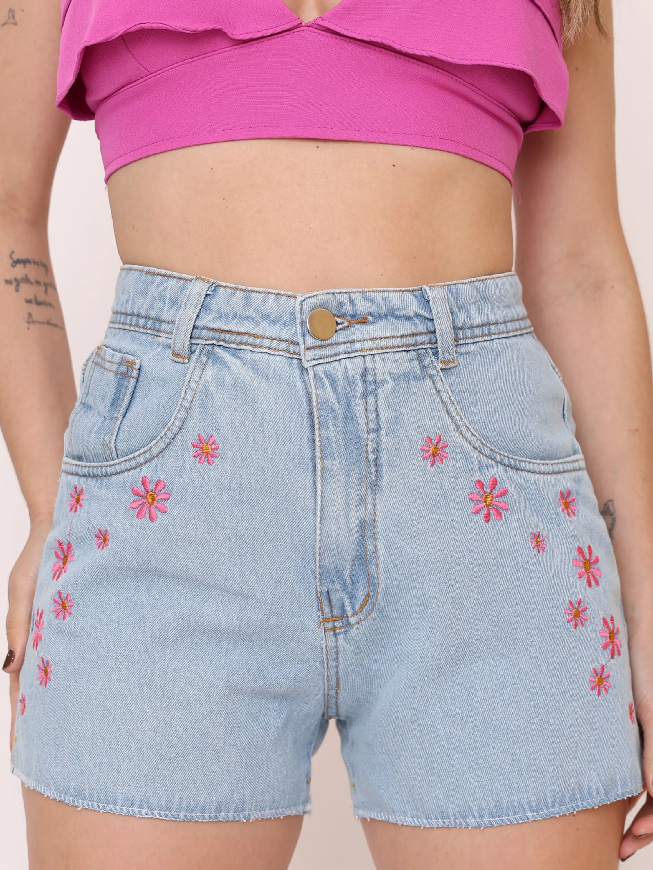 3017 short jeans feminina