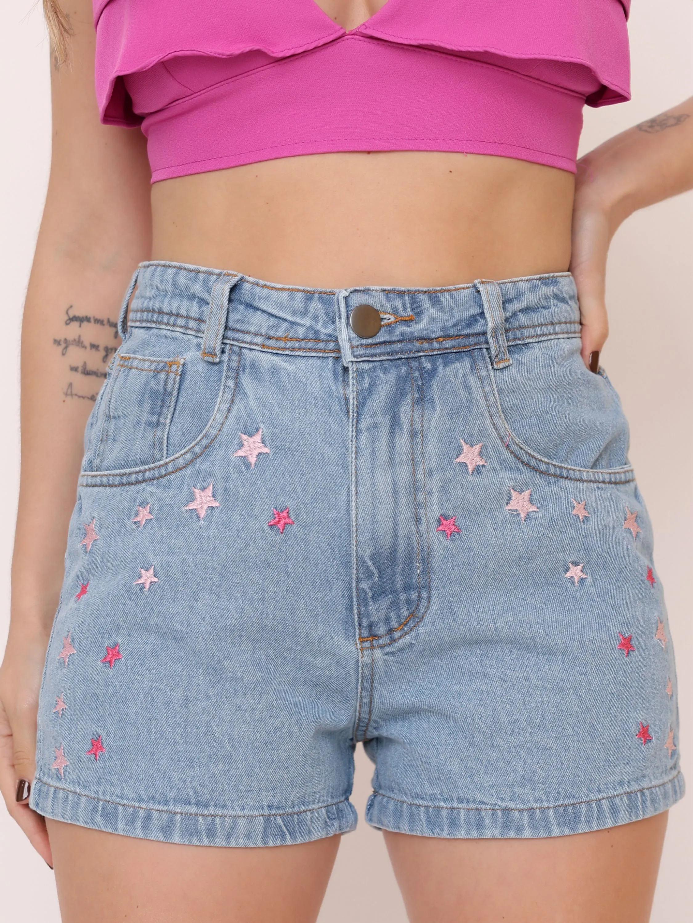 3015 short jeans feminina