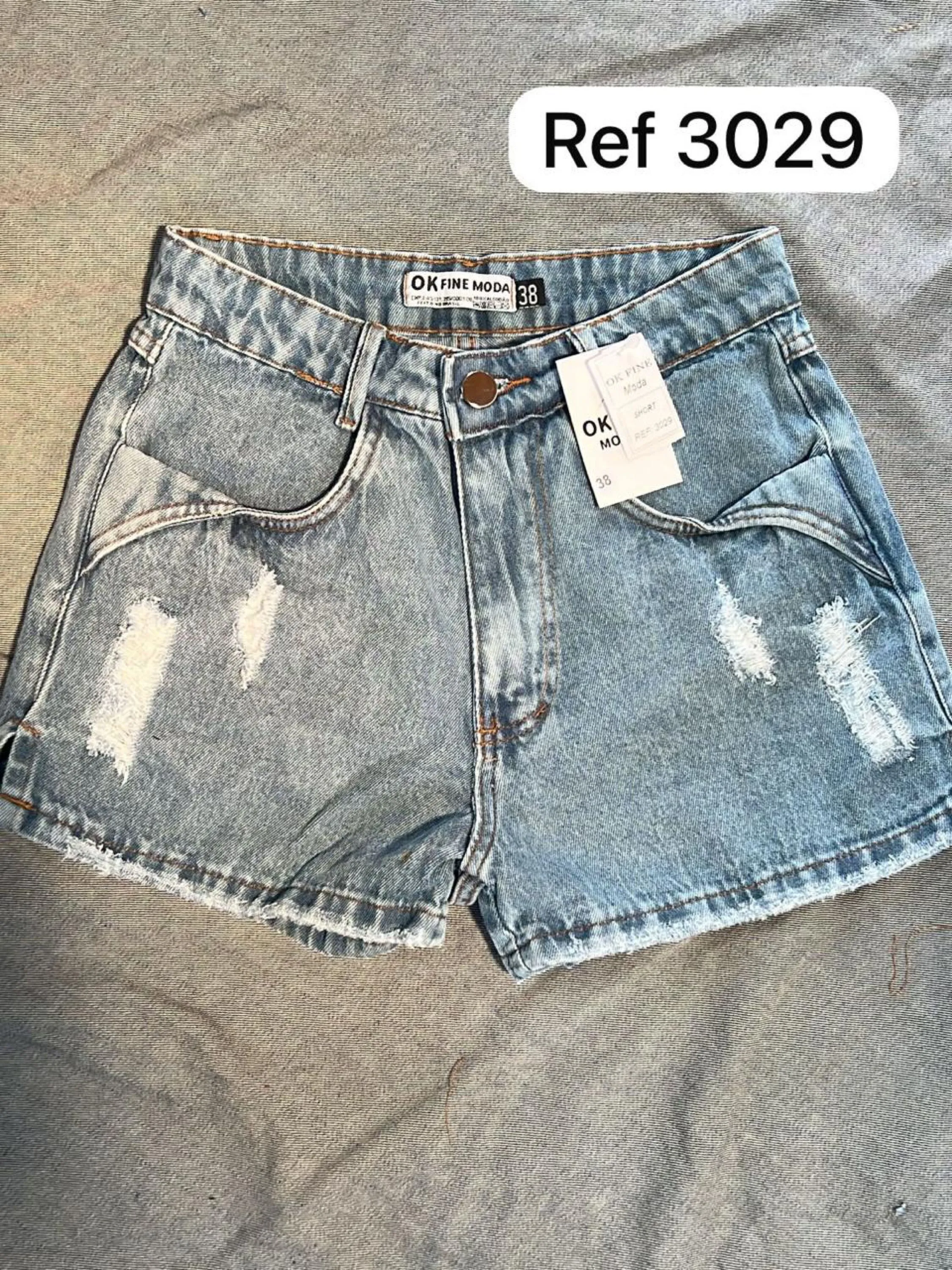 3029 shorts jeans rasgados feminino