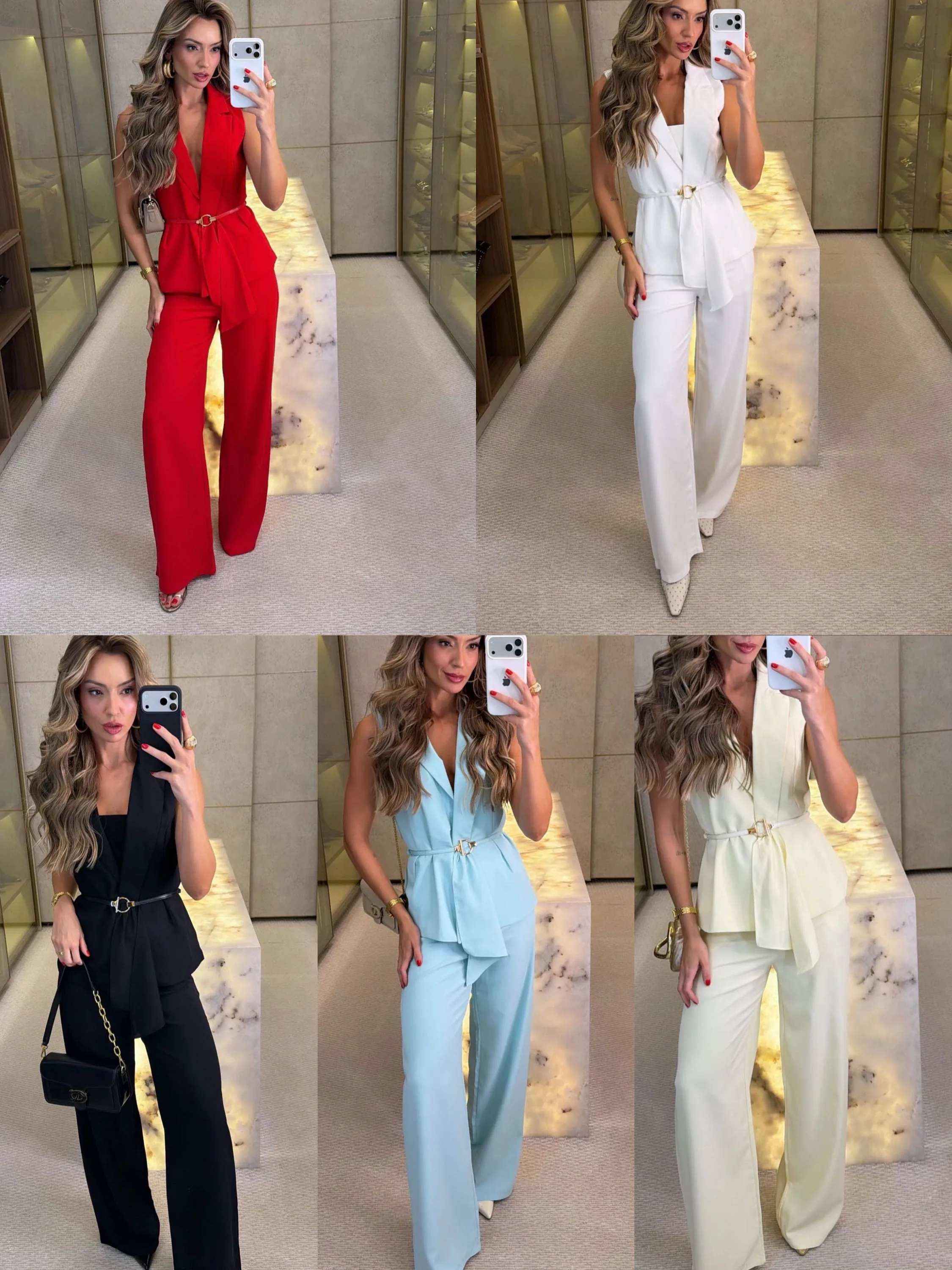 Conjunto colete calça feminina