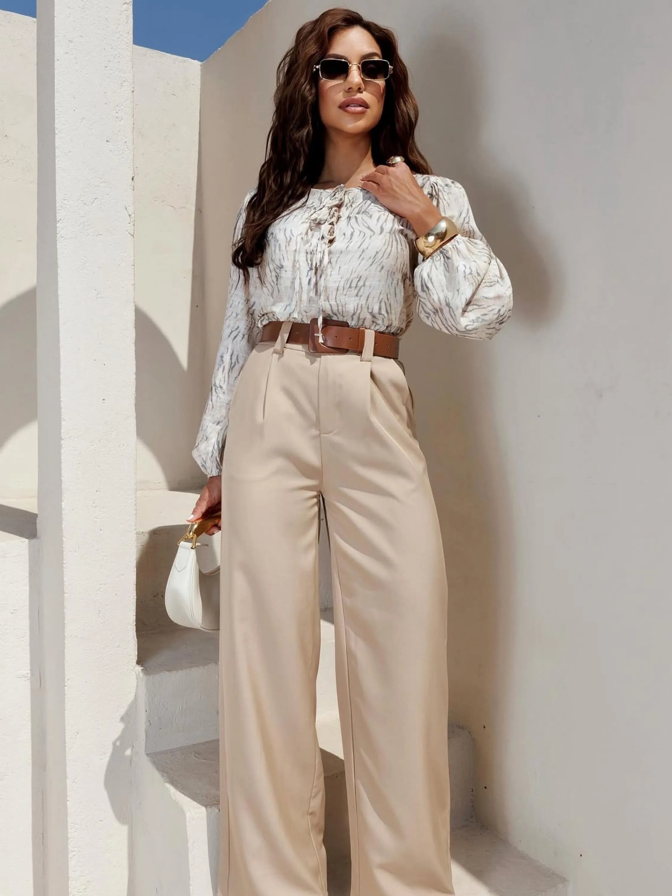 Calça pantalona feminina