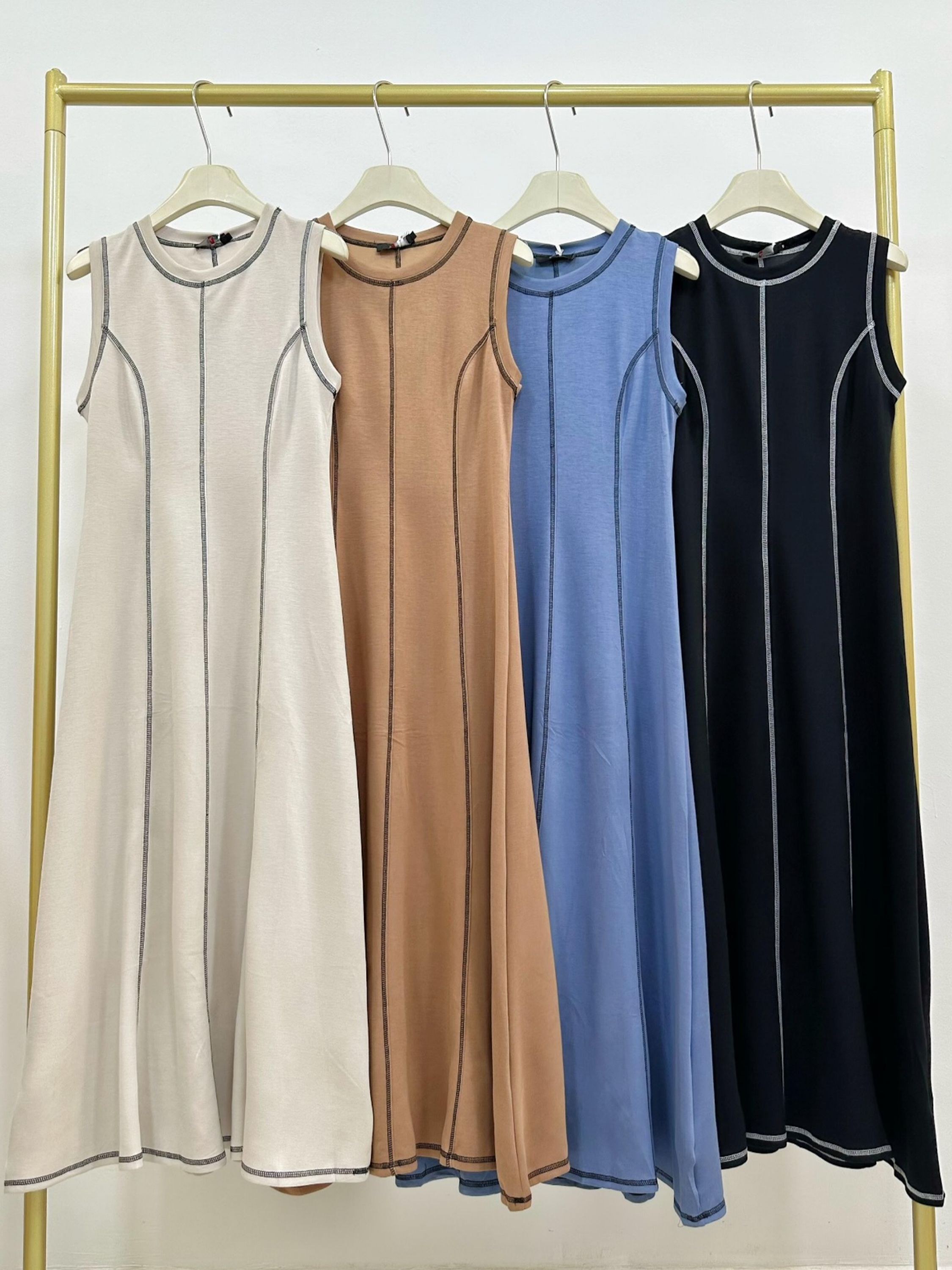 Vestido longo feminino malha