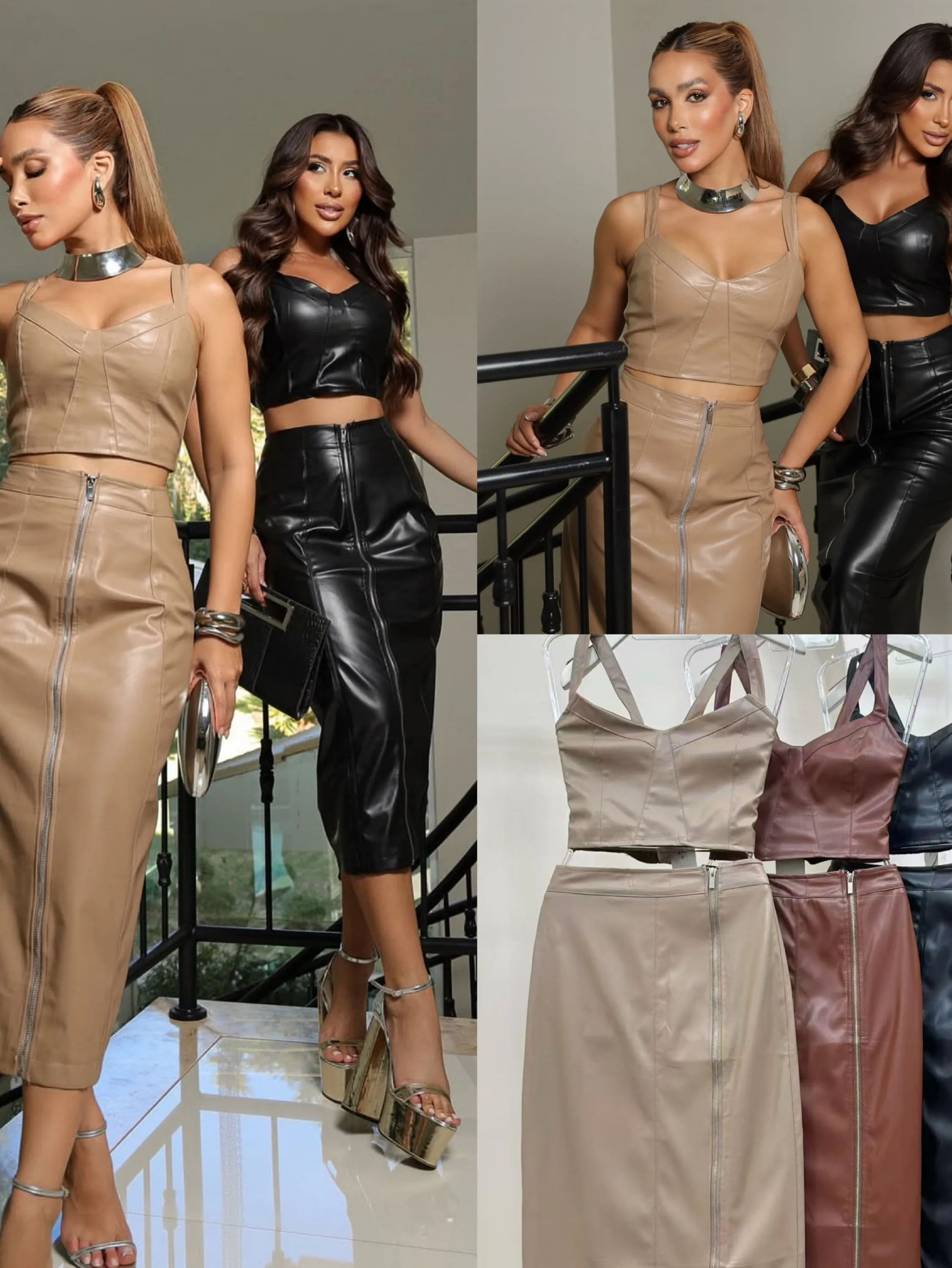 Conjunto couro