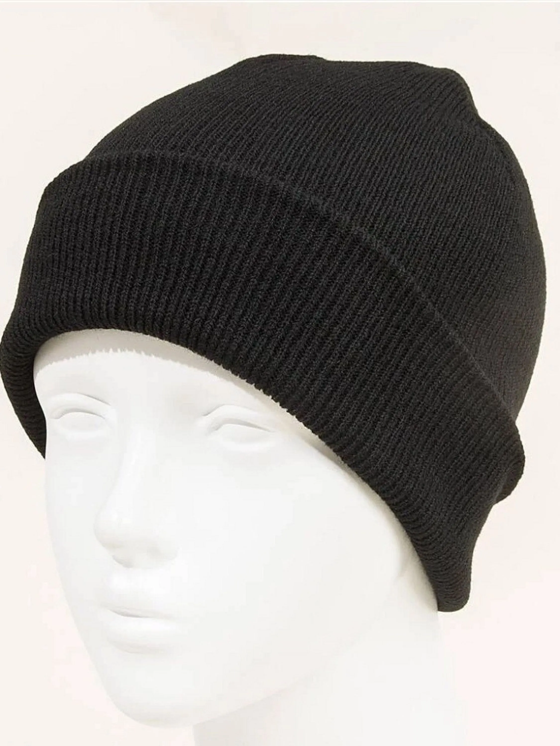 Touca de Lã Forrada Masculino Adulto Toca Gorro Toucas Frio Inverno Boina Juvenil Preto