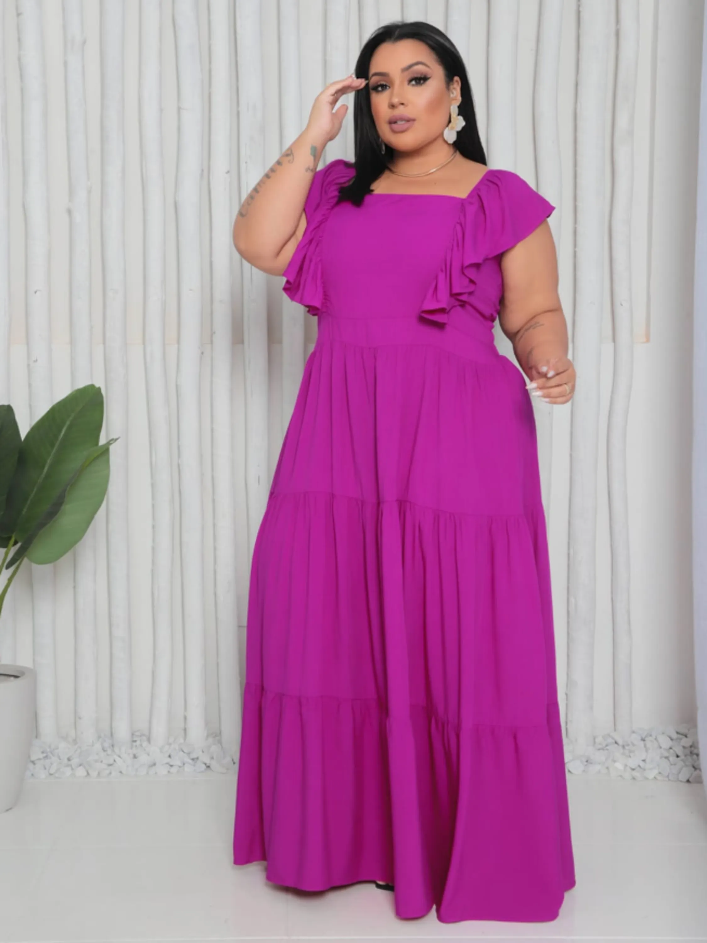 Vestido longo plus size tamanhos único (32)