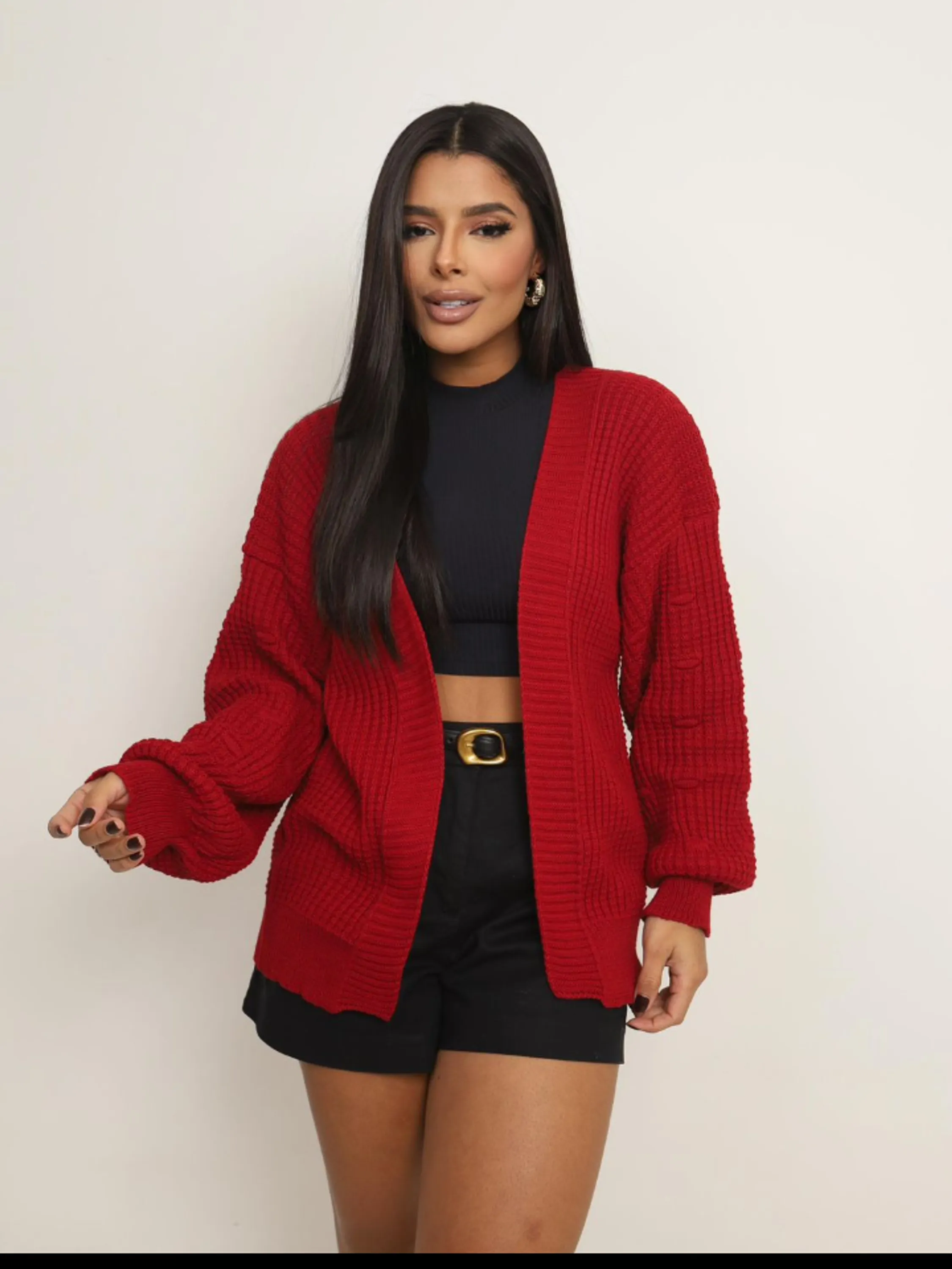 Blusa cardigã feminino fio Amparo (107)