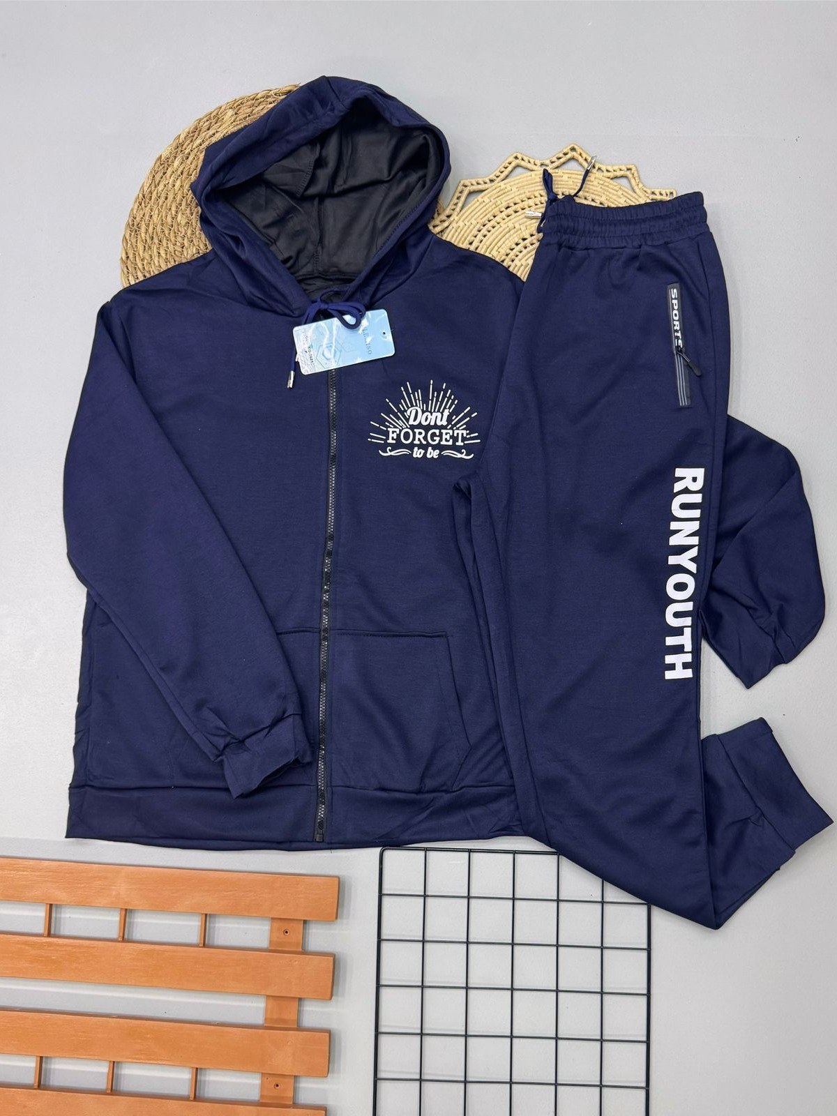 Conjunto masculino moletom fino