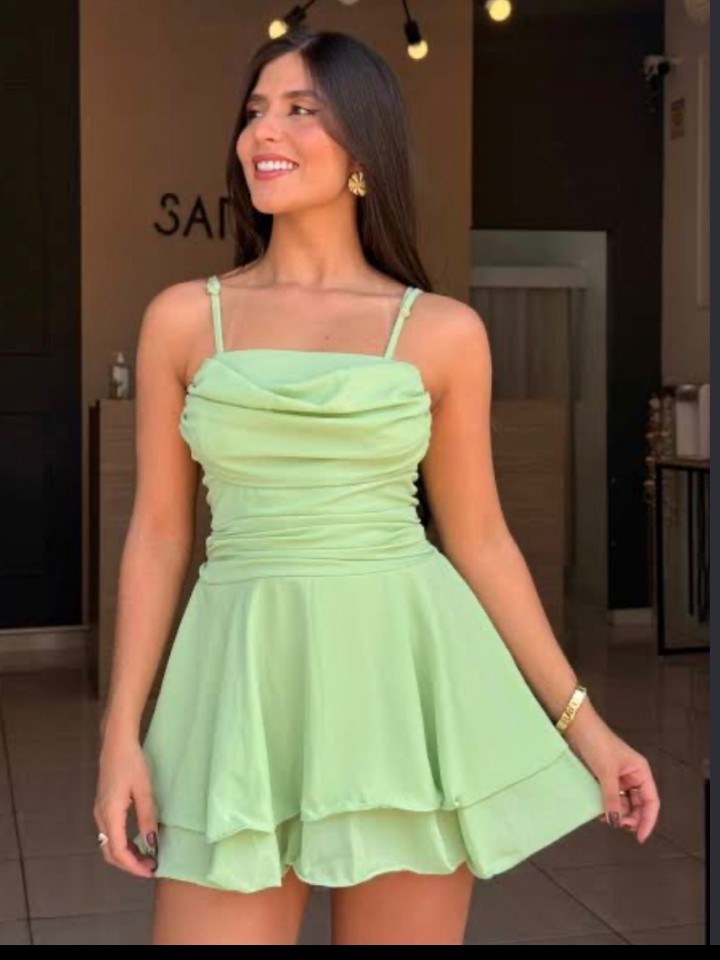 Vestido macaquinho feminino curto (203)