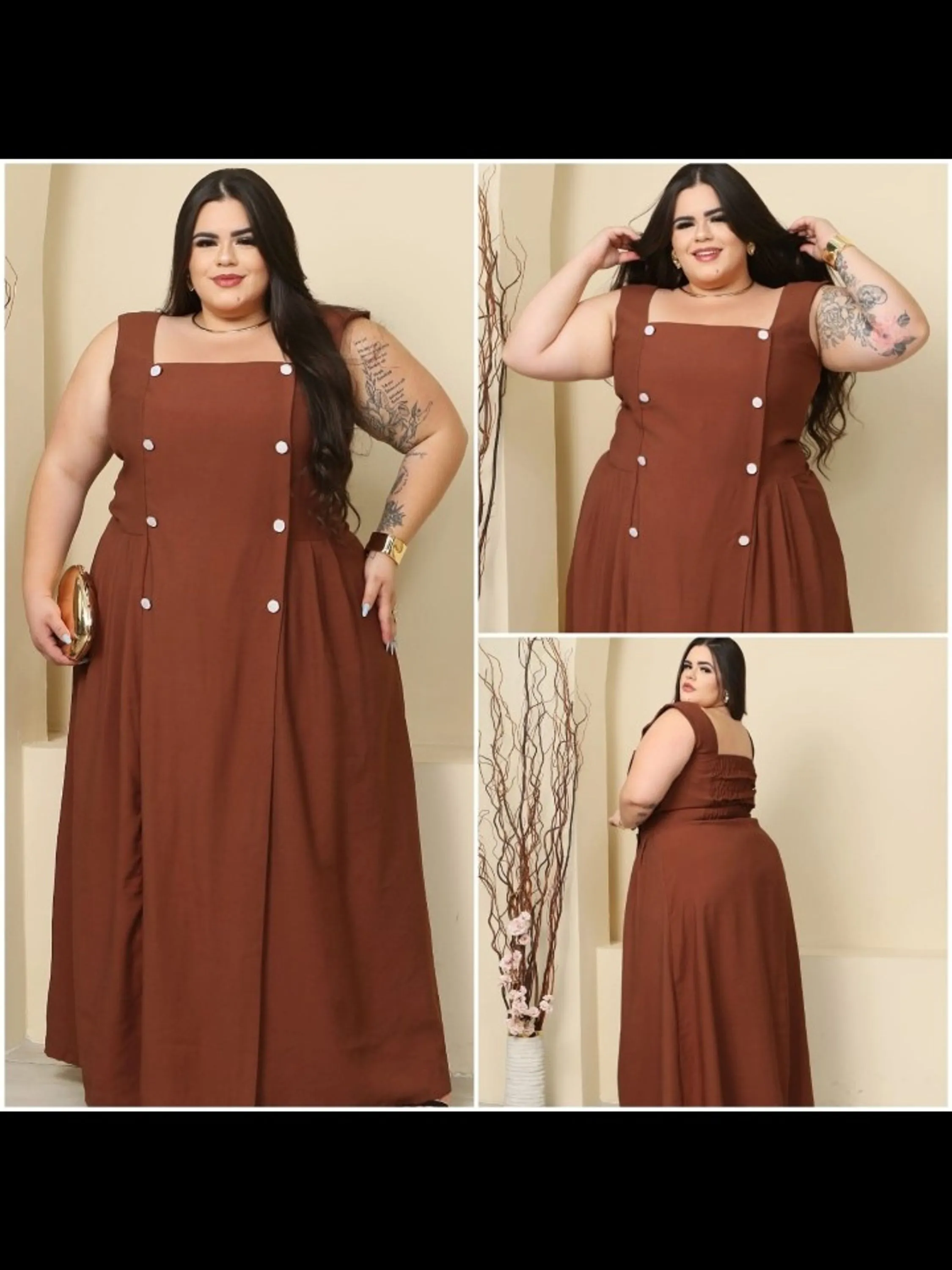 Vestido regata  longo feminino Plus size (141)
