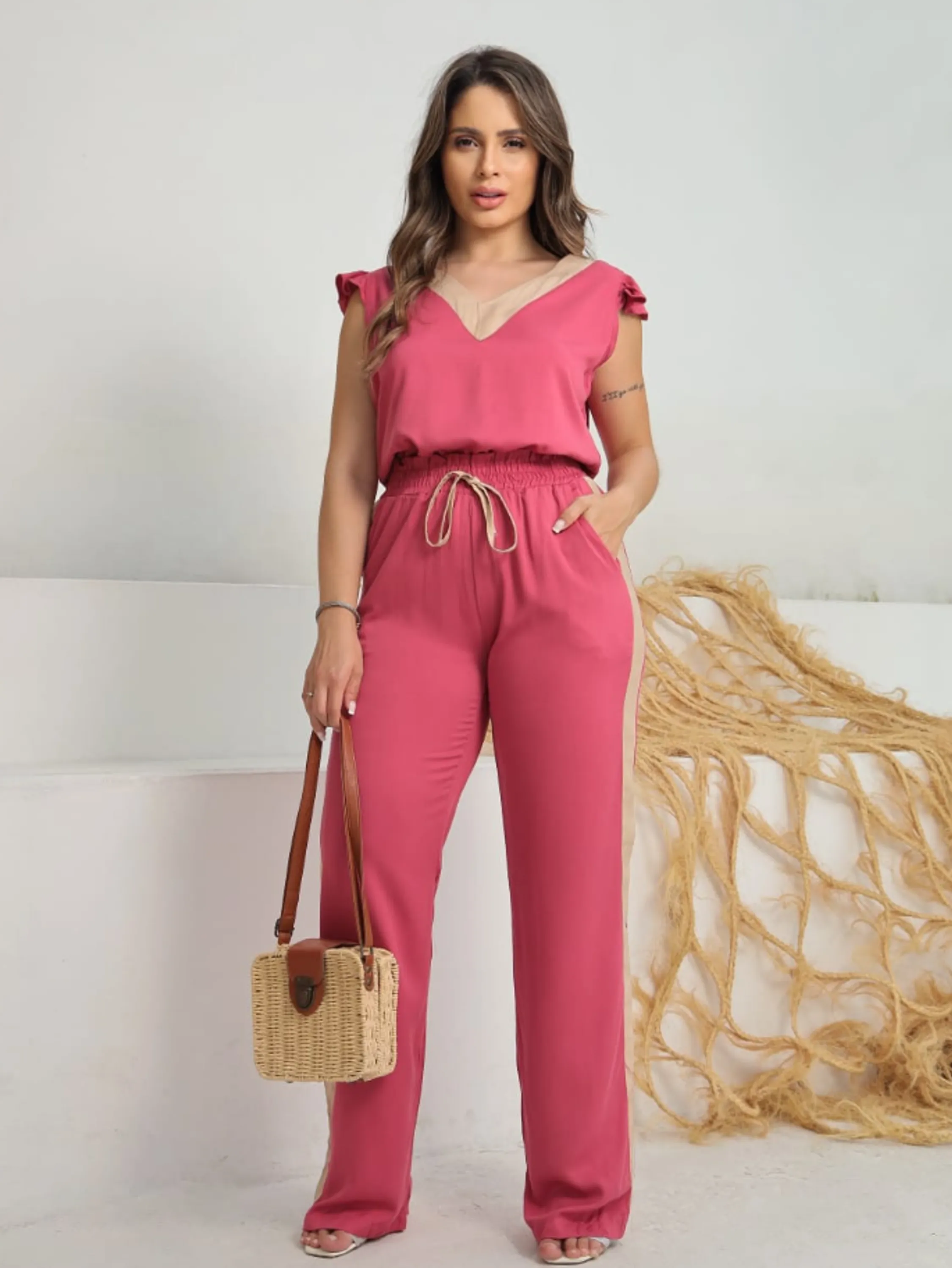 Conjunto feminino regata tecido duna (108)