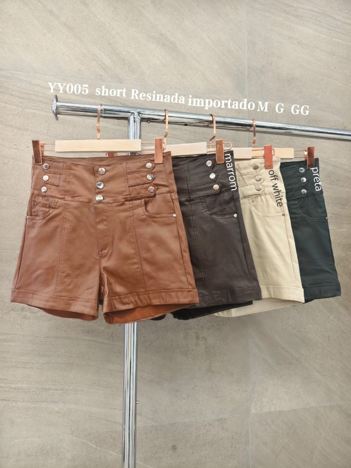 Shorts feminino tecido resinada flanelada (168)