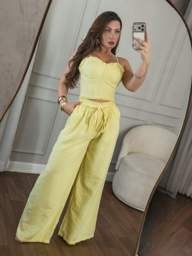 Conjunto feminino cropped com bojo (195)
