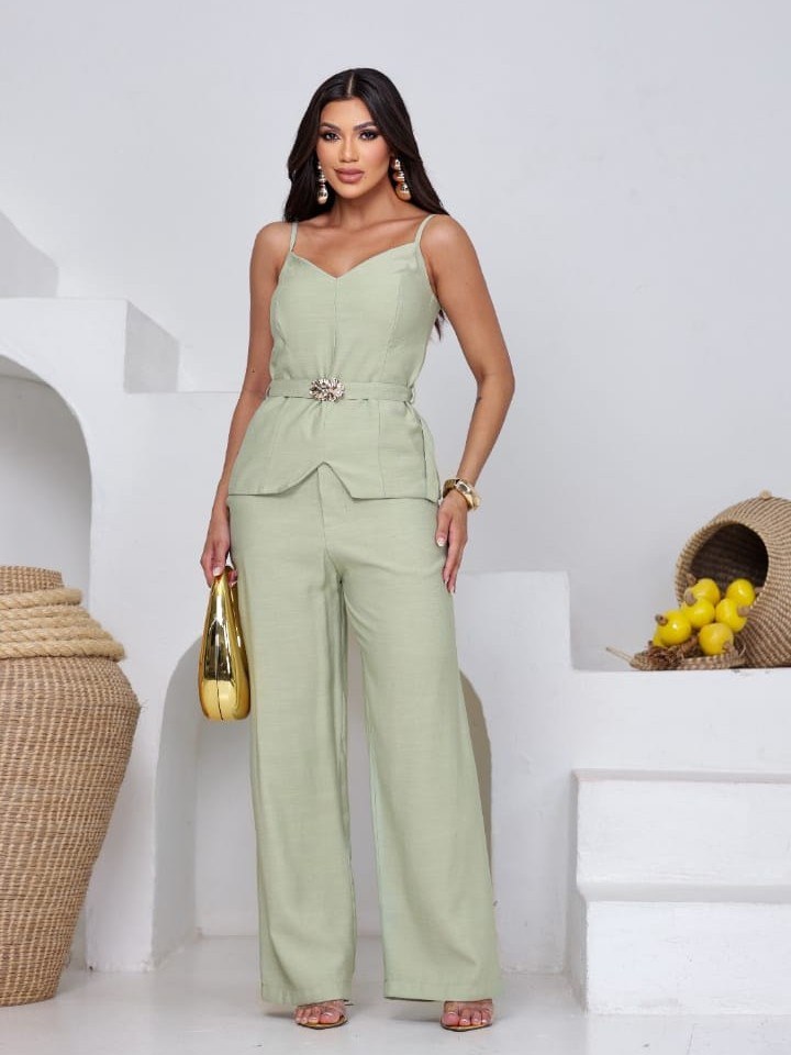 Conjunto feminino de calça e blusinha (158)