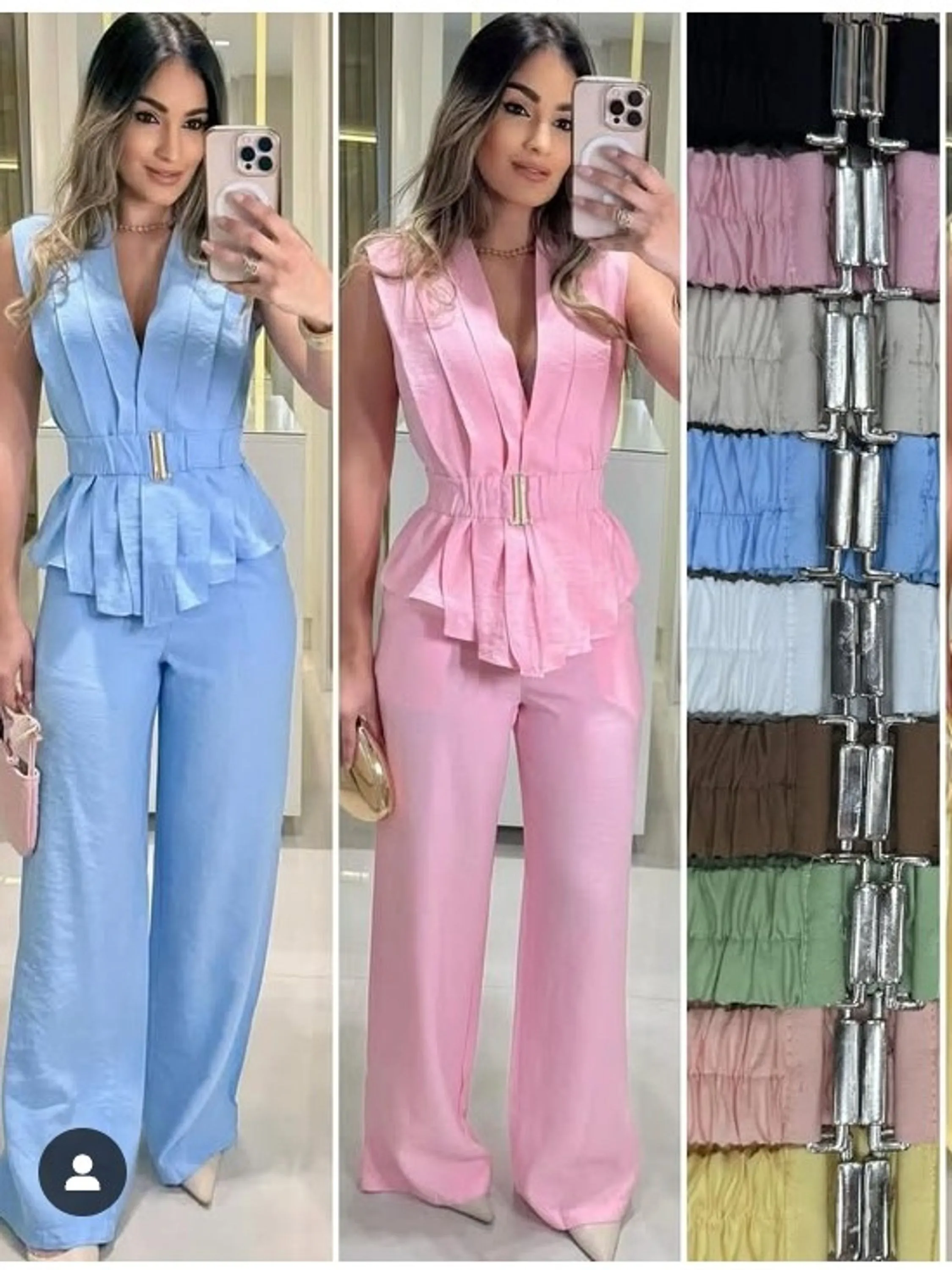 Conjunto feminino calça e blusinha regata sem bojo (14)