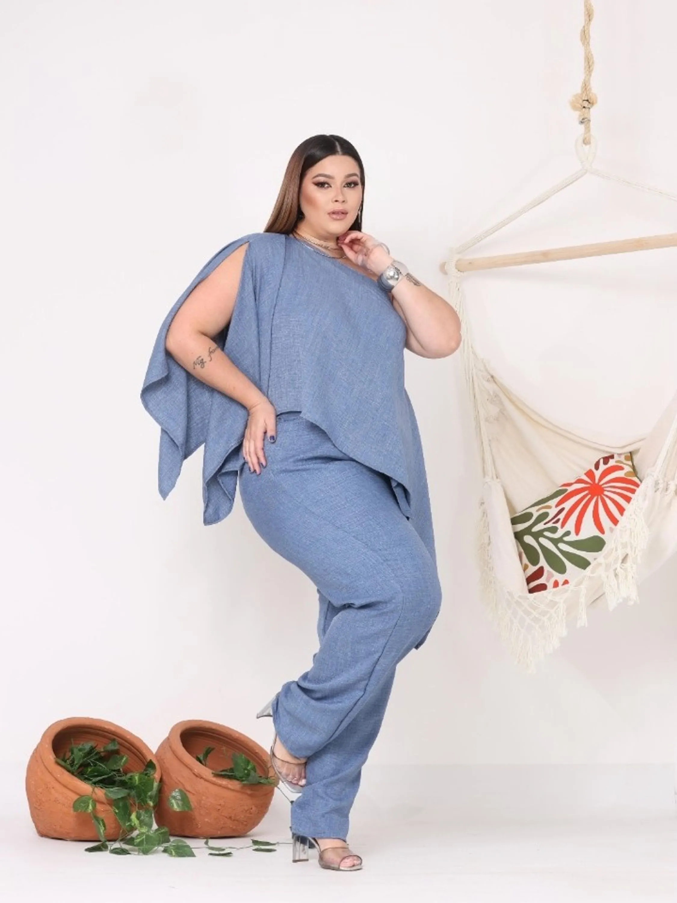 Conjunto feminino Plus size tamanho único (76)