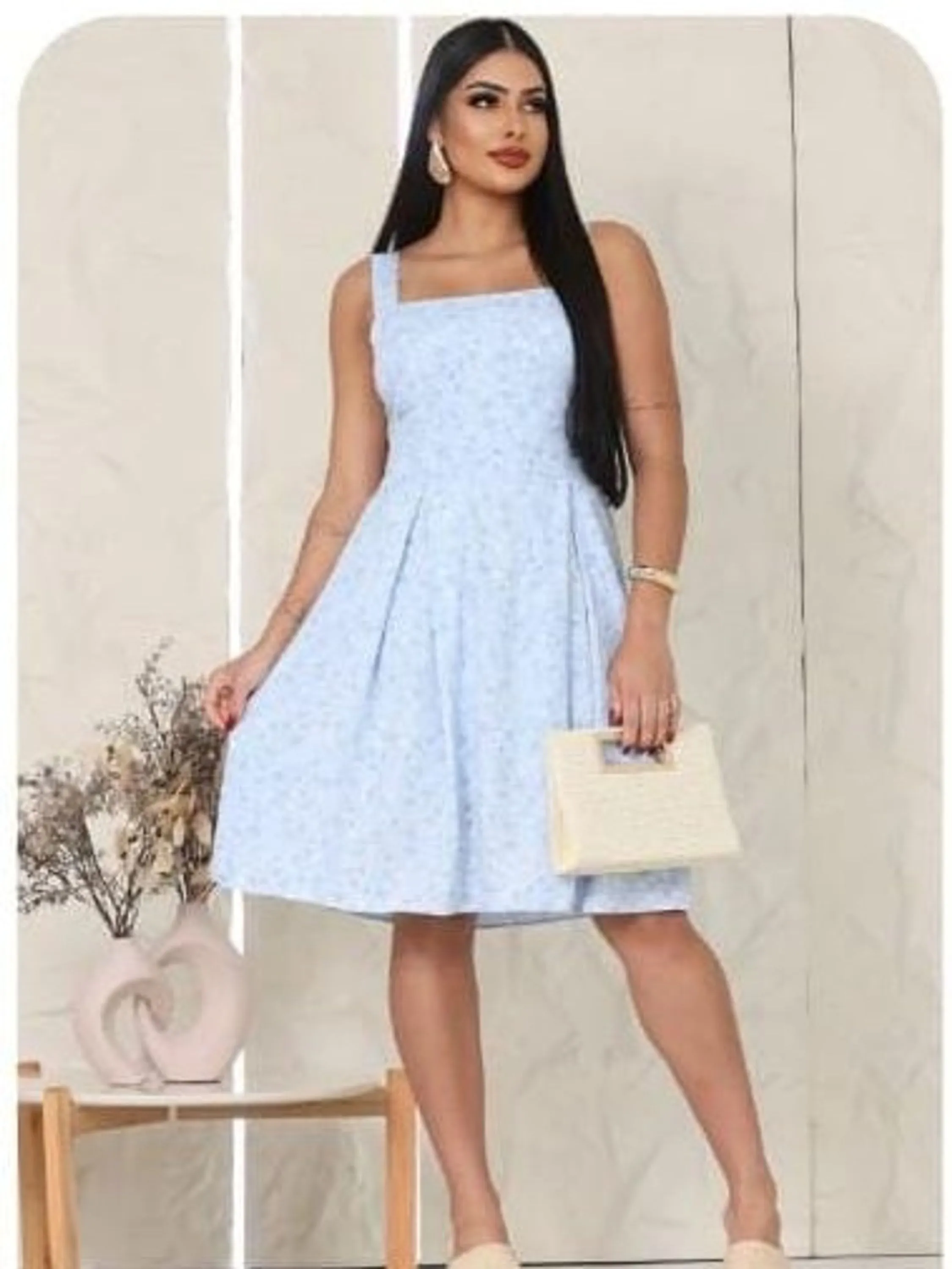 Vestido feminino estampado de alcinha (135)