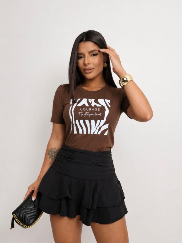 Camiseta T-shirt feminina 100% Algodão  (198)