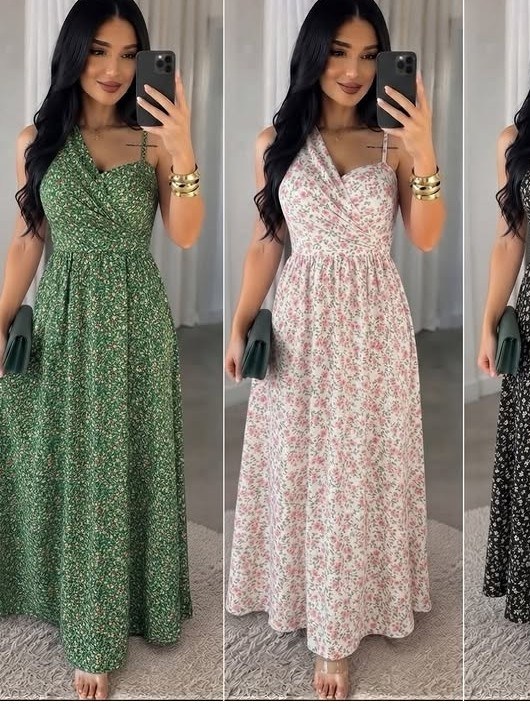 Vestido longo feminino com bojo estampado (14)