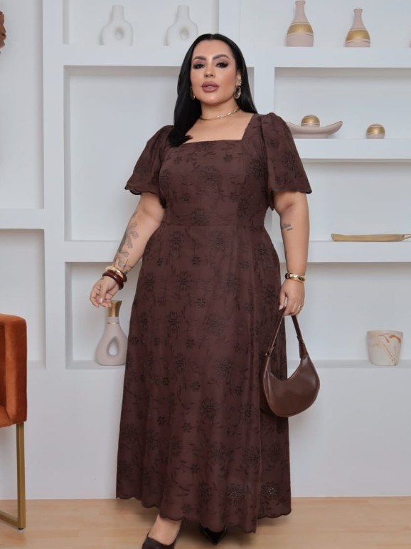 Vestido longo feminino Plus size de lese (129)