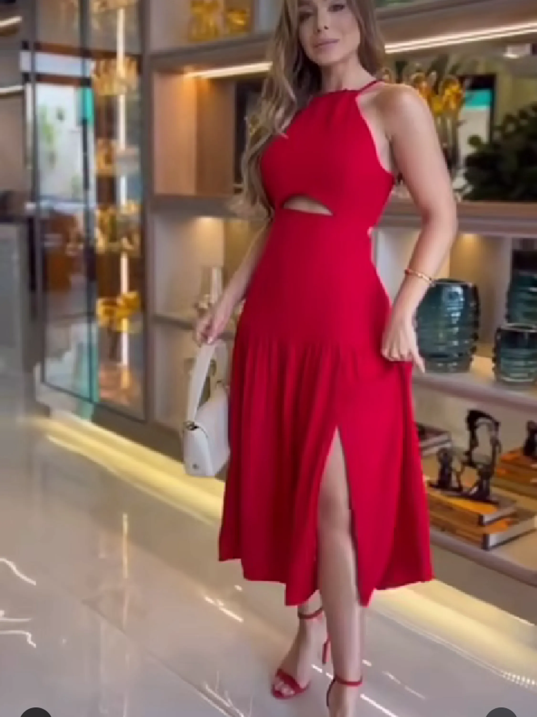 Vestido feminino MIDI tamanho único veste até 42 (14)