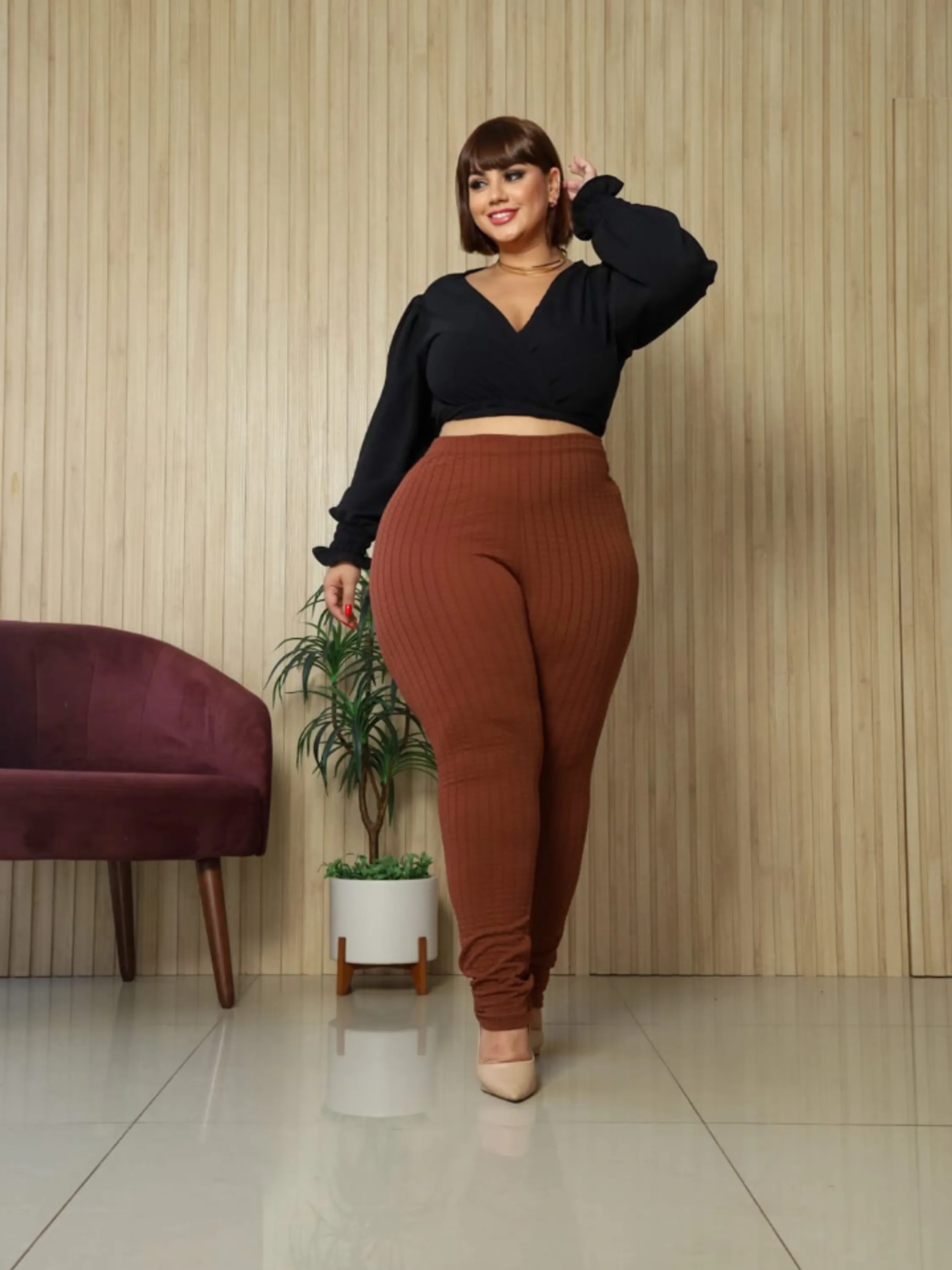 Calça legging plus size