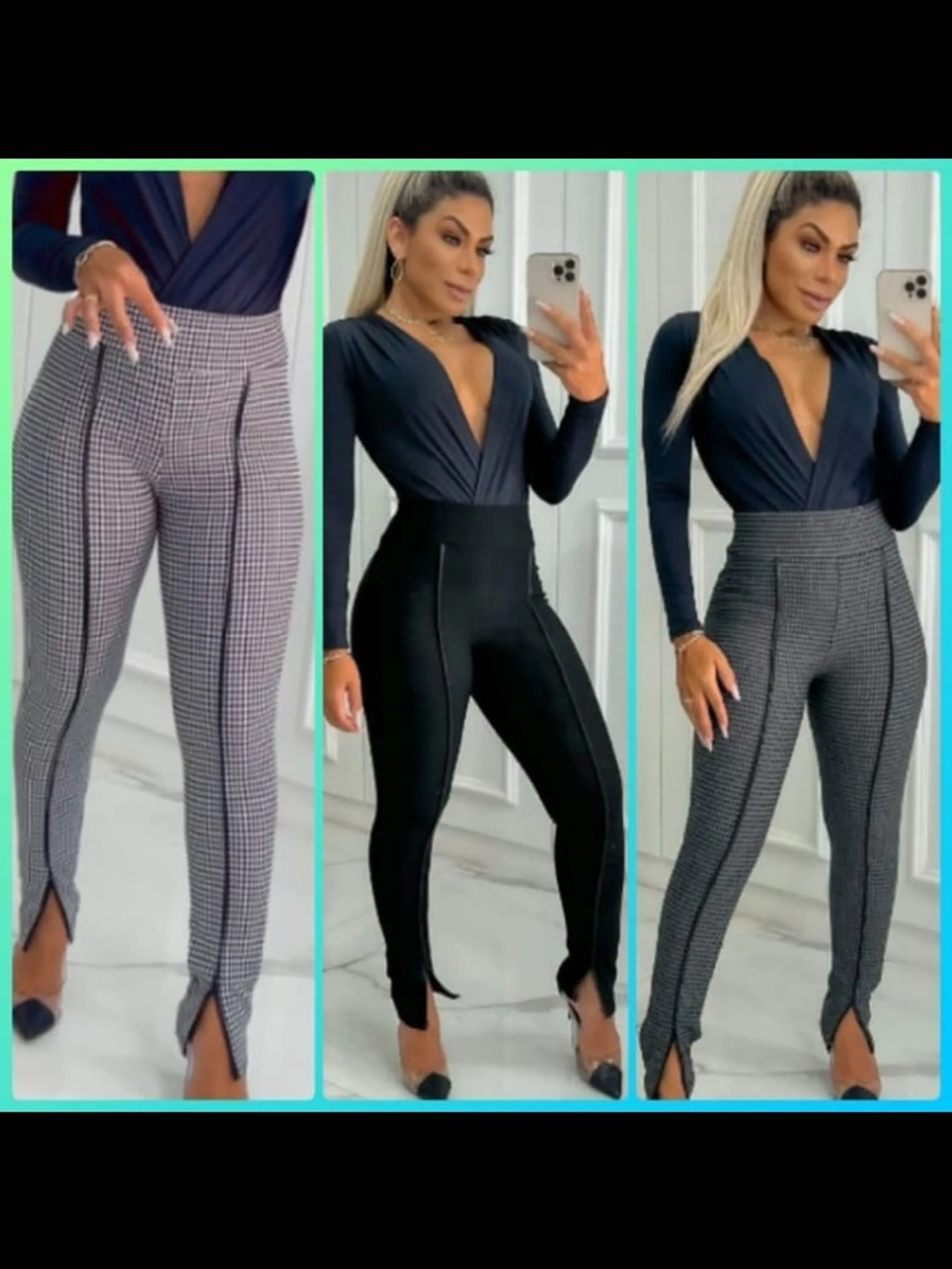 Calça legging com fenda e detalhe em couro fake (15)