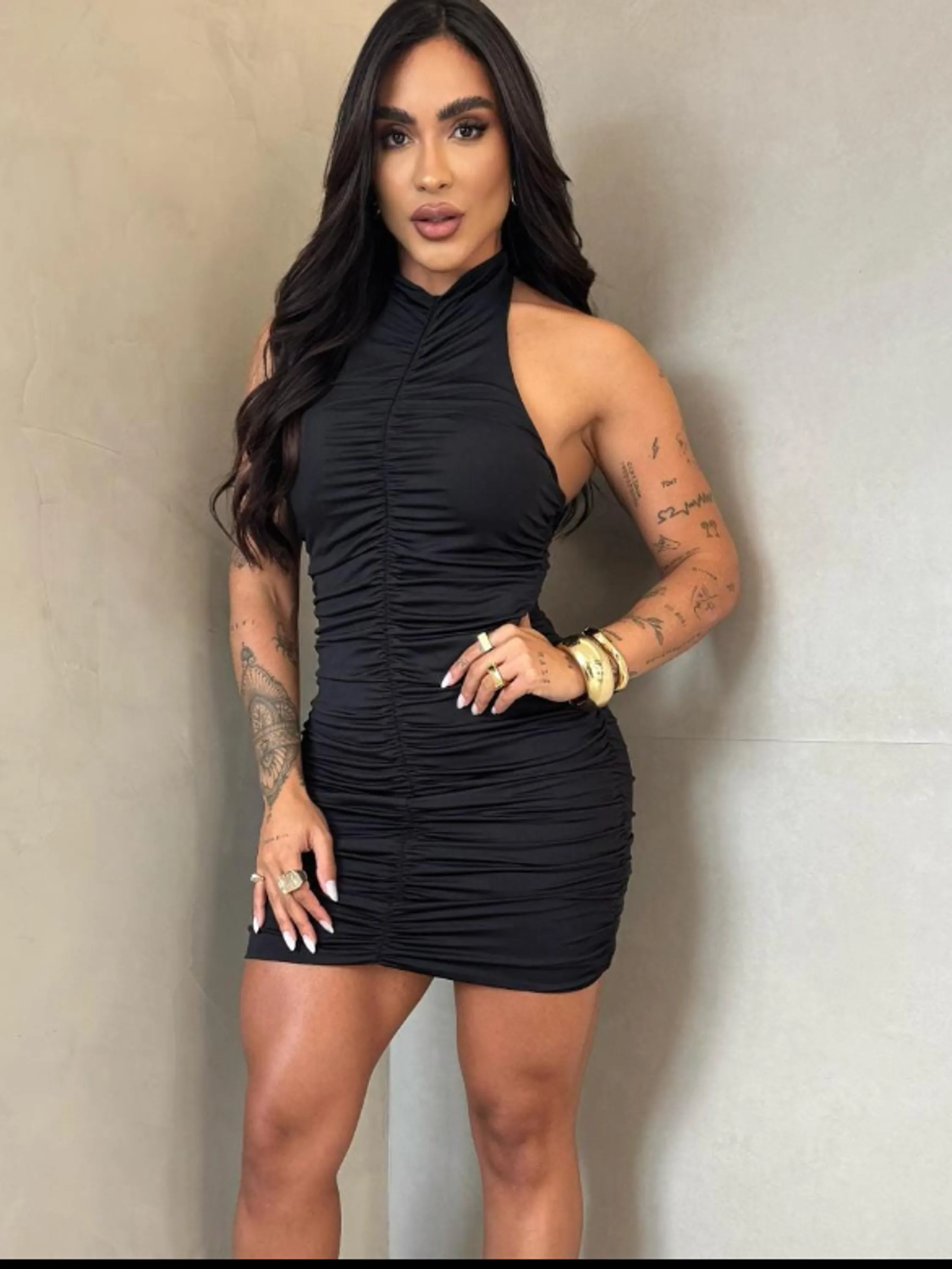 Vestido feminino com bojo tecido suplex (125)