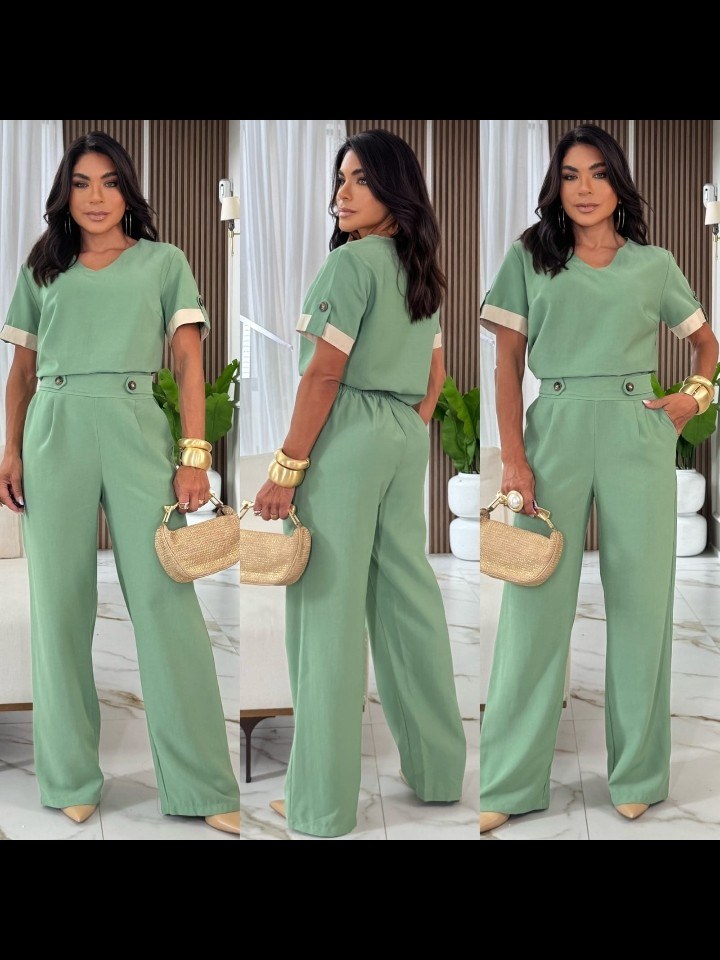 Conjunto feminino de calça e blusinha (180)