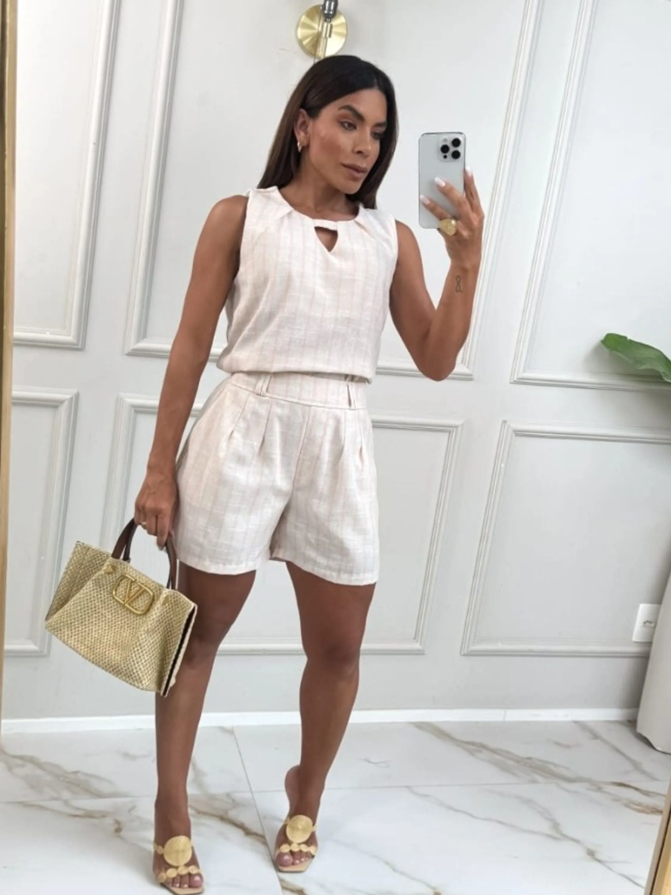 Conjunto shorts e blusinha feminino (150)