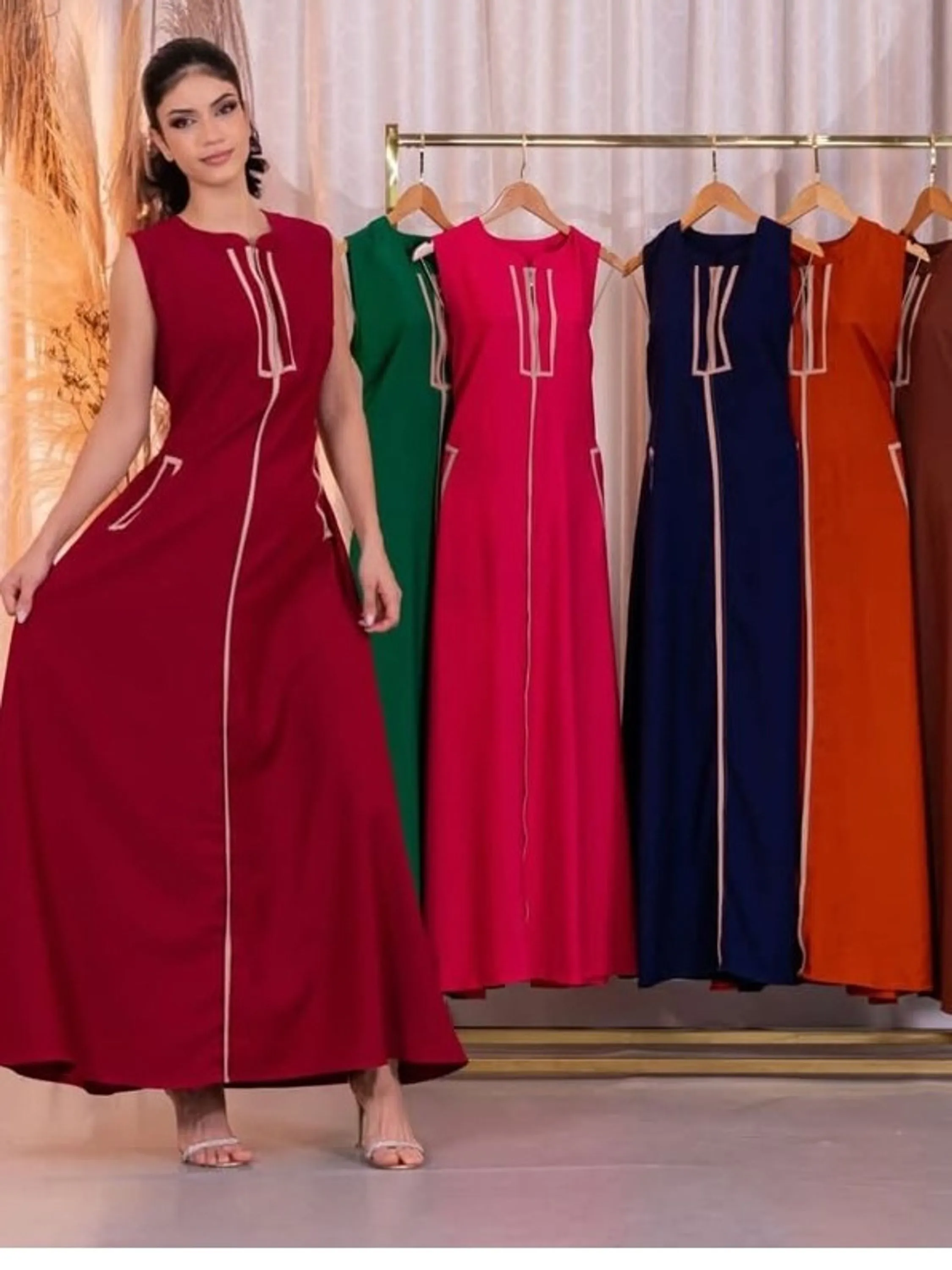 Vestido feminino liso tecido sensorial Marrant (14)