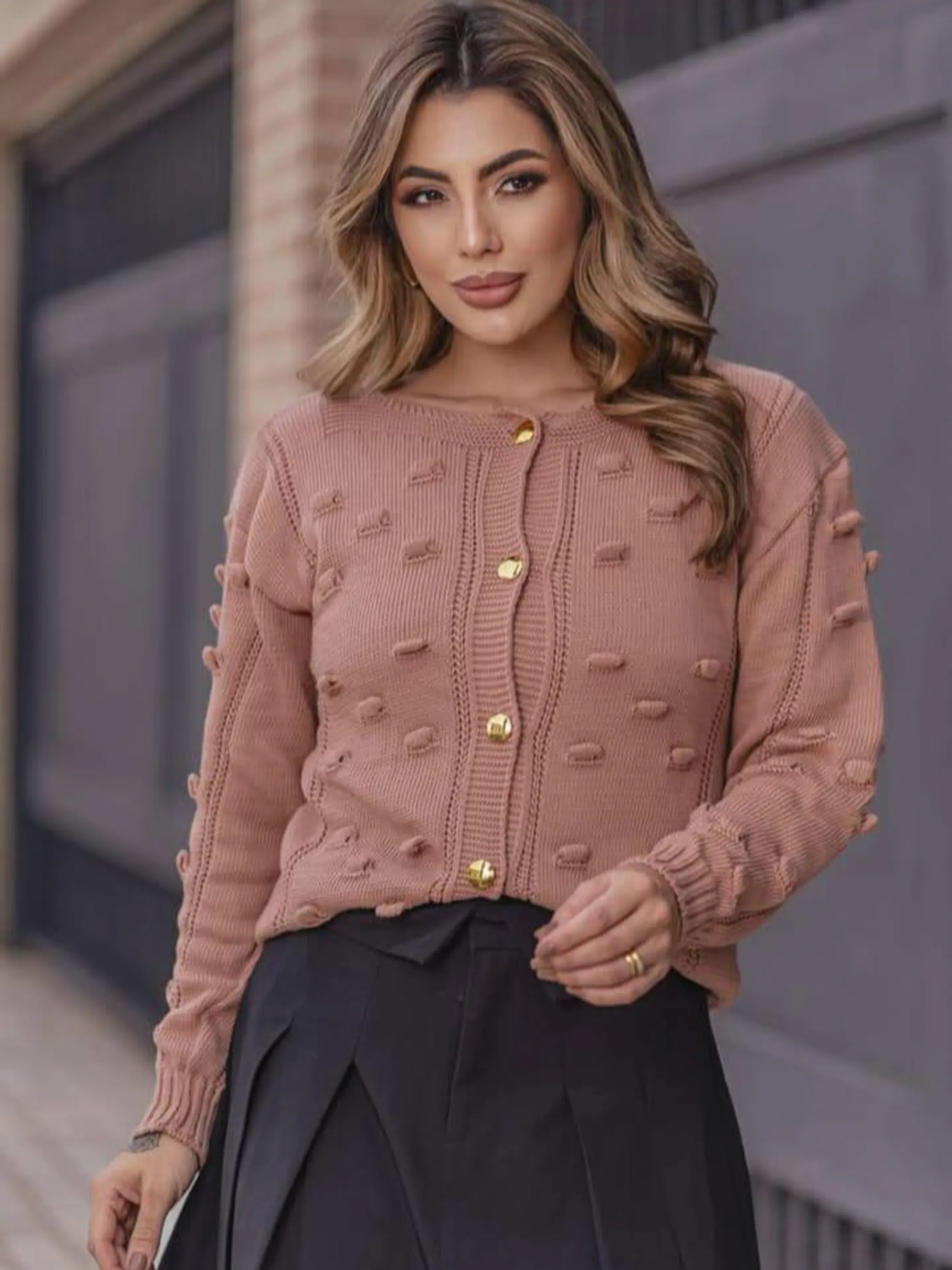 Blusa feminina manga longa tamanho único (107)