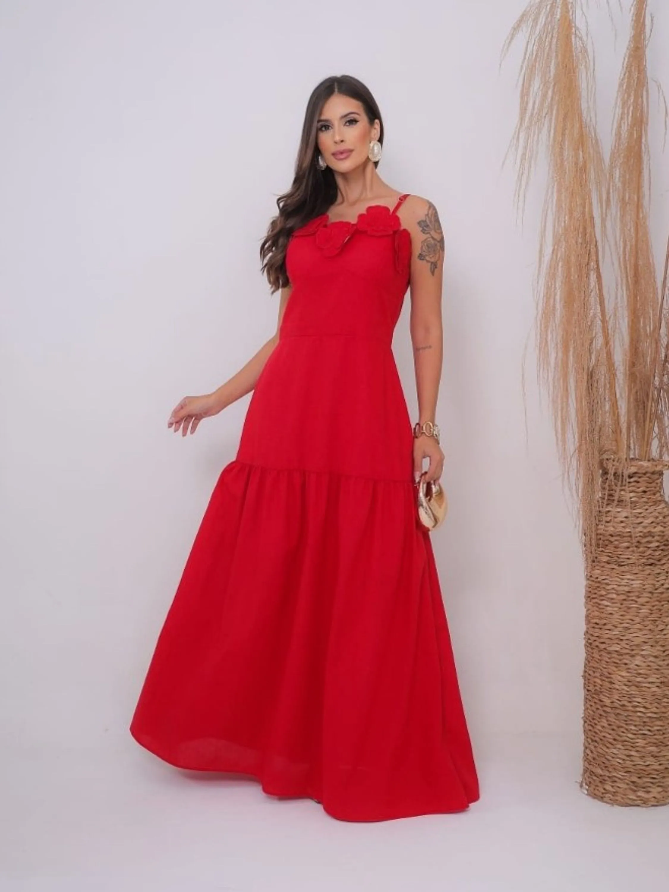 Vestido longo feminino com bojo (147)