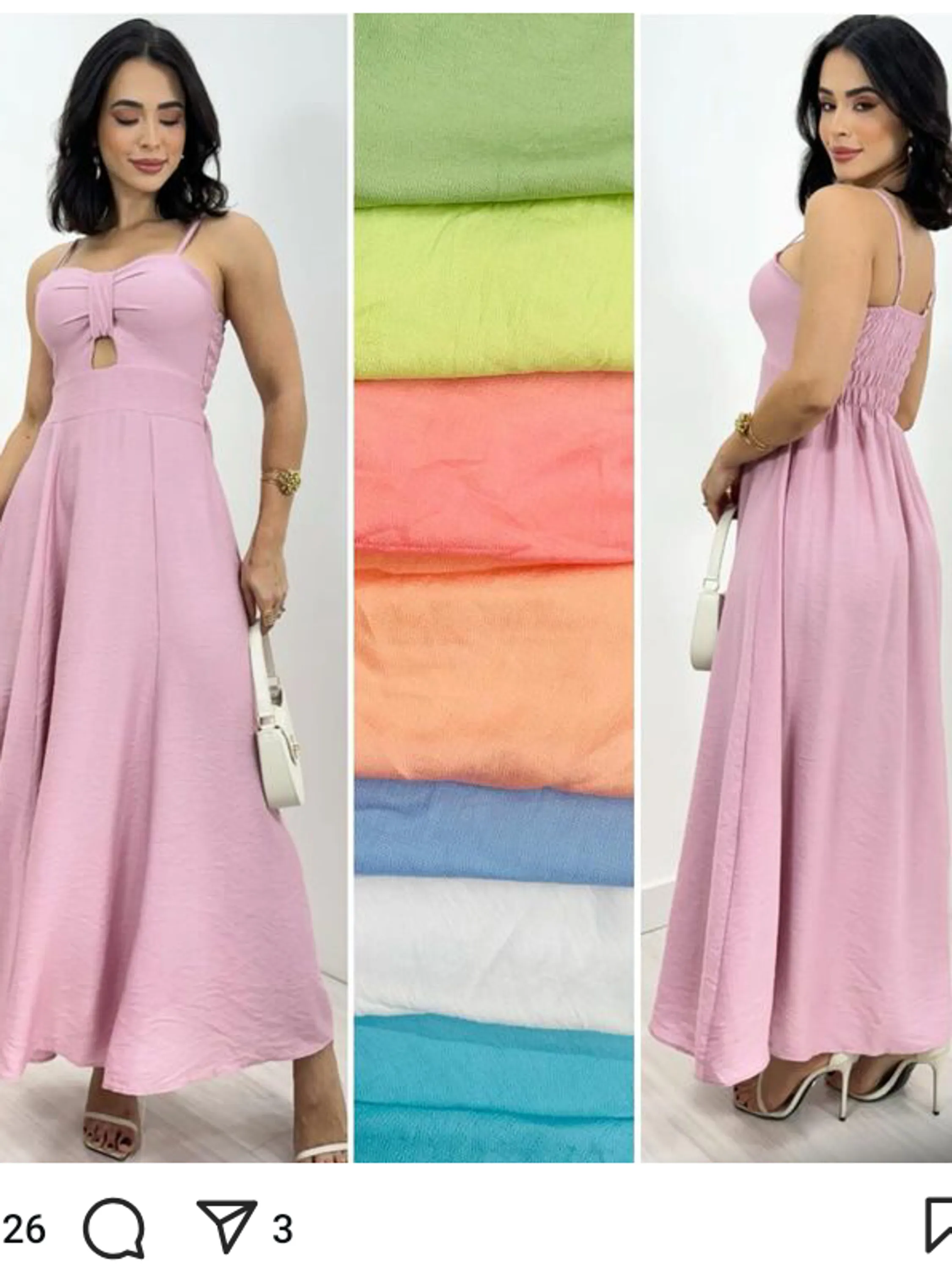 Vestido longo feminino tamanho único veste até 42 tecido viscomida (14)