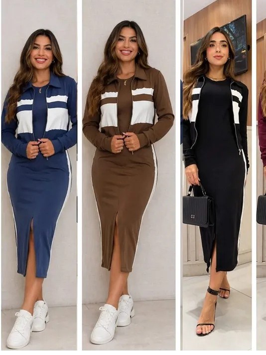 Vestido com casaquinho feminino (22)