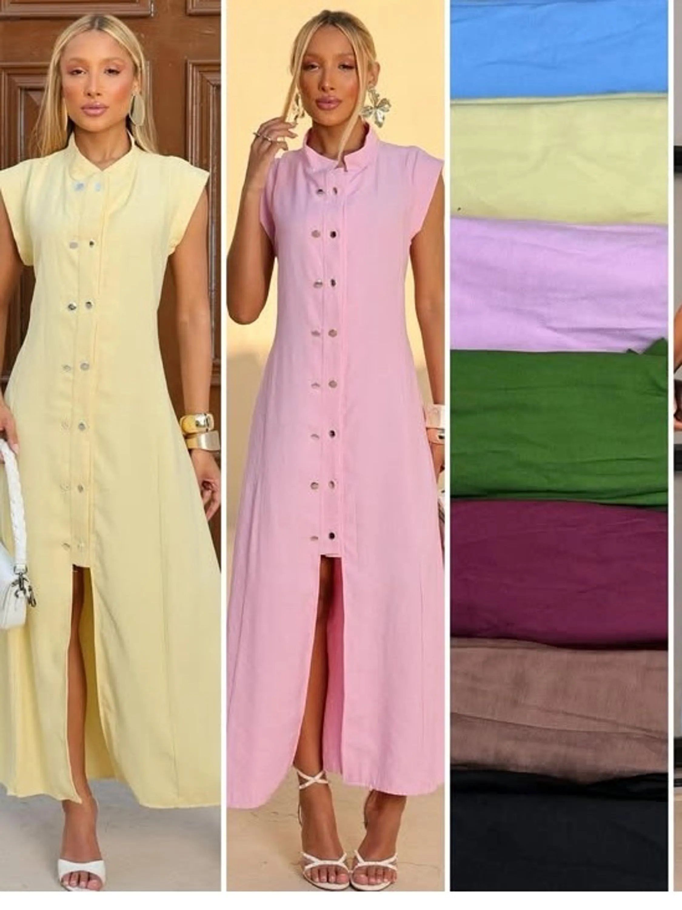 Vestido feminino Midi tamanho único (14)
