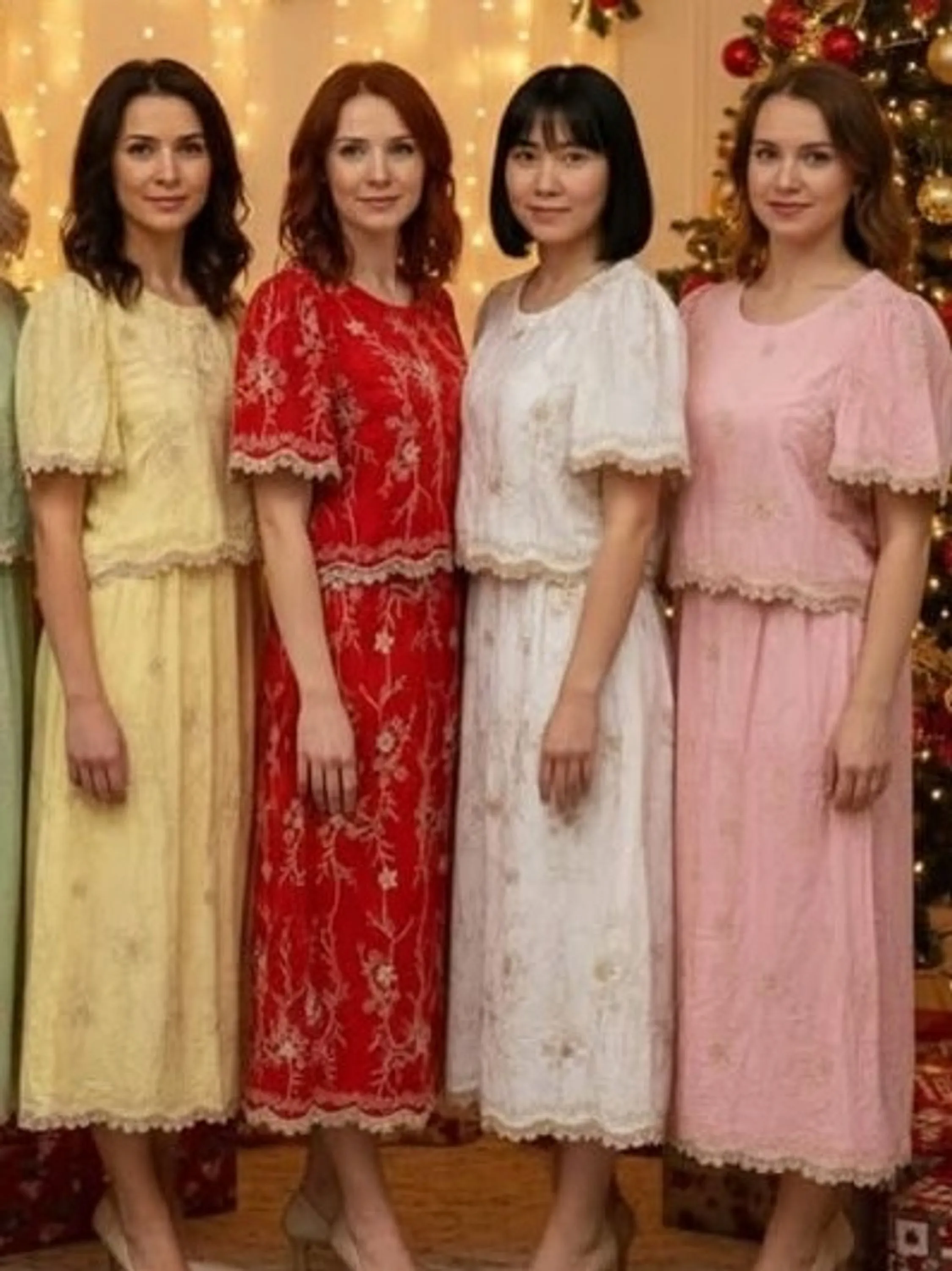 Conjunto feminino de saia Midi tecido Lese (14)