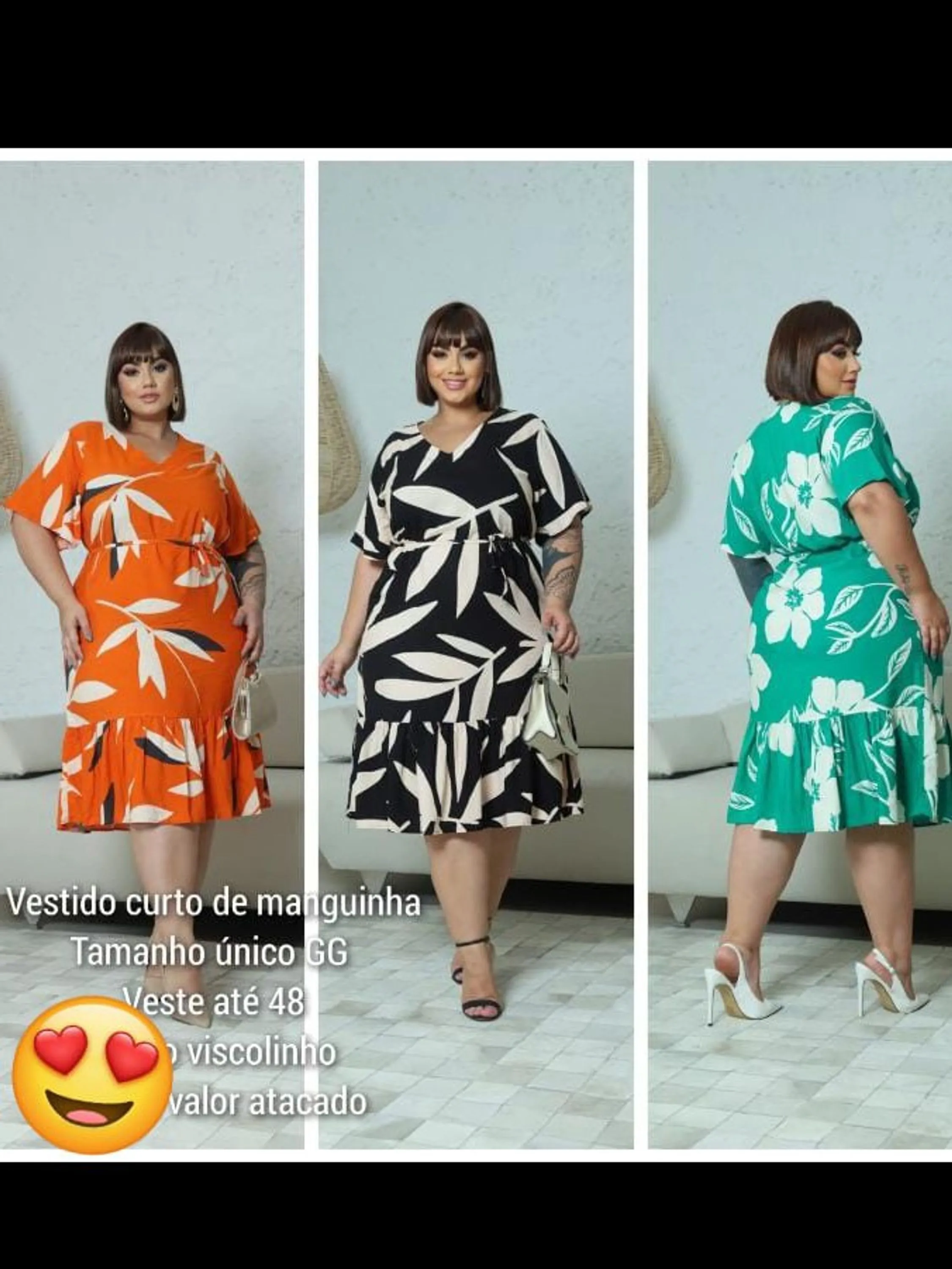 Vestido MIDI plus size tamanho único,veste até 48