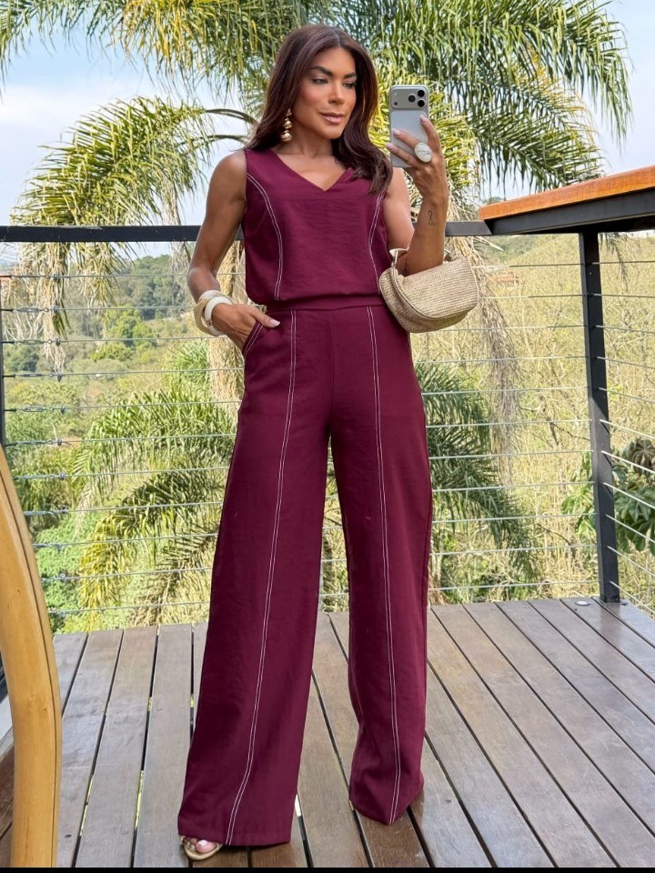 Conjunto feminino calça pantalona e blusinha (29)