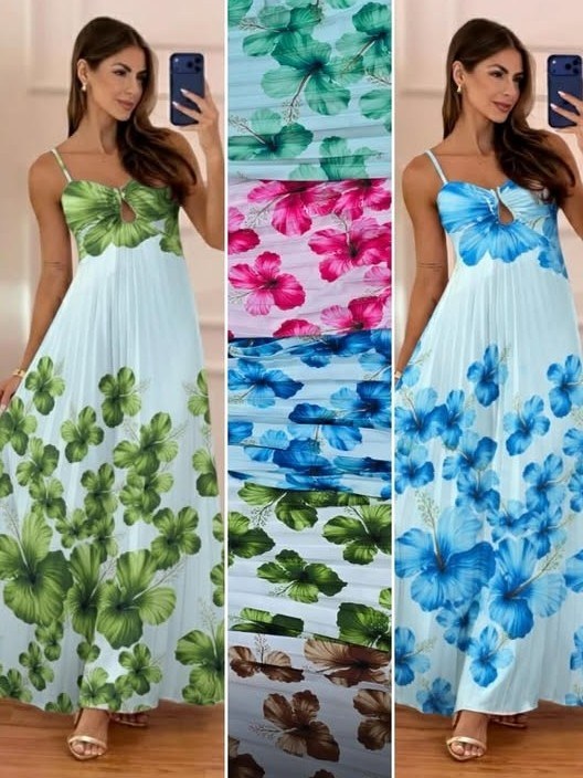 Vestido longo feminino estampado com bojo (14)