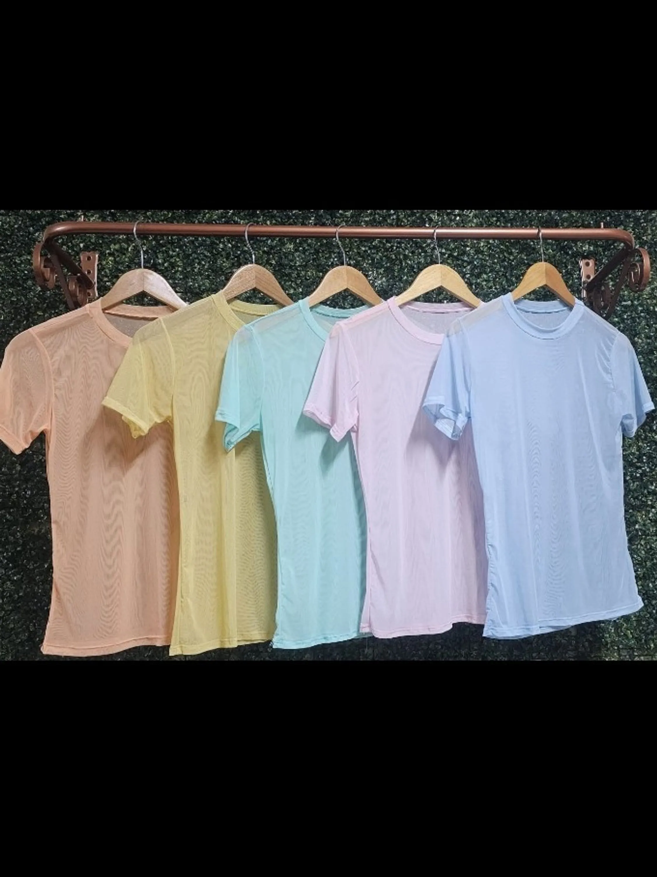 Blusinha básica de tule feminina (139)