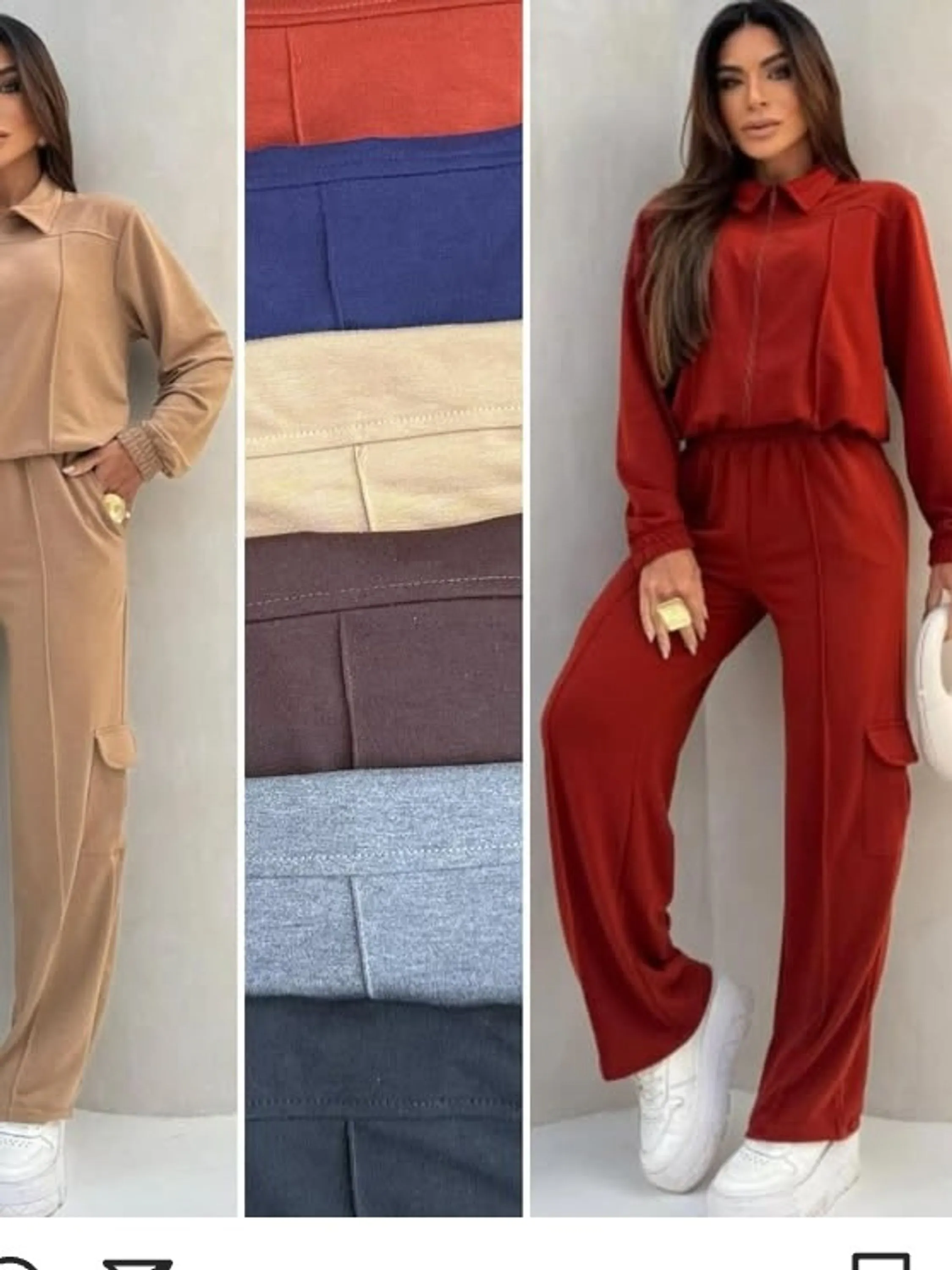 Conjunto feminino tecido. Moletinho tamanho único (14)