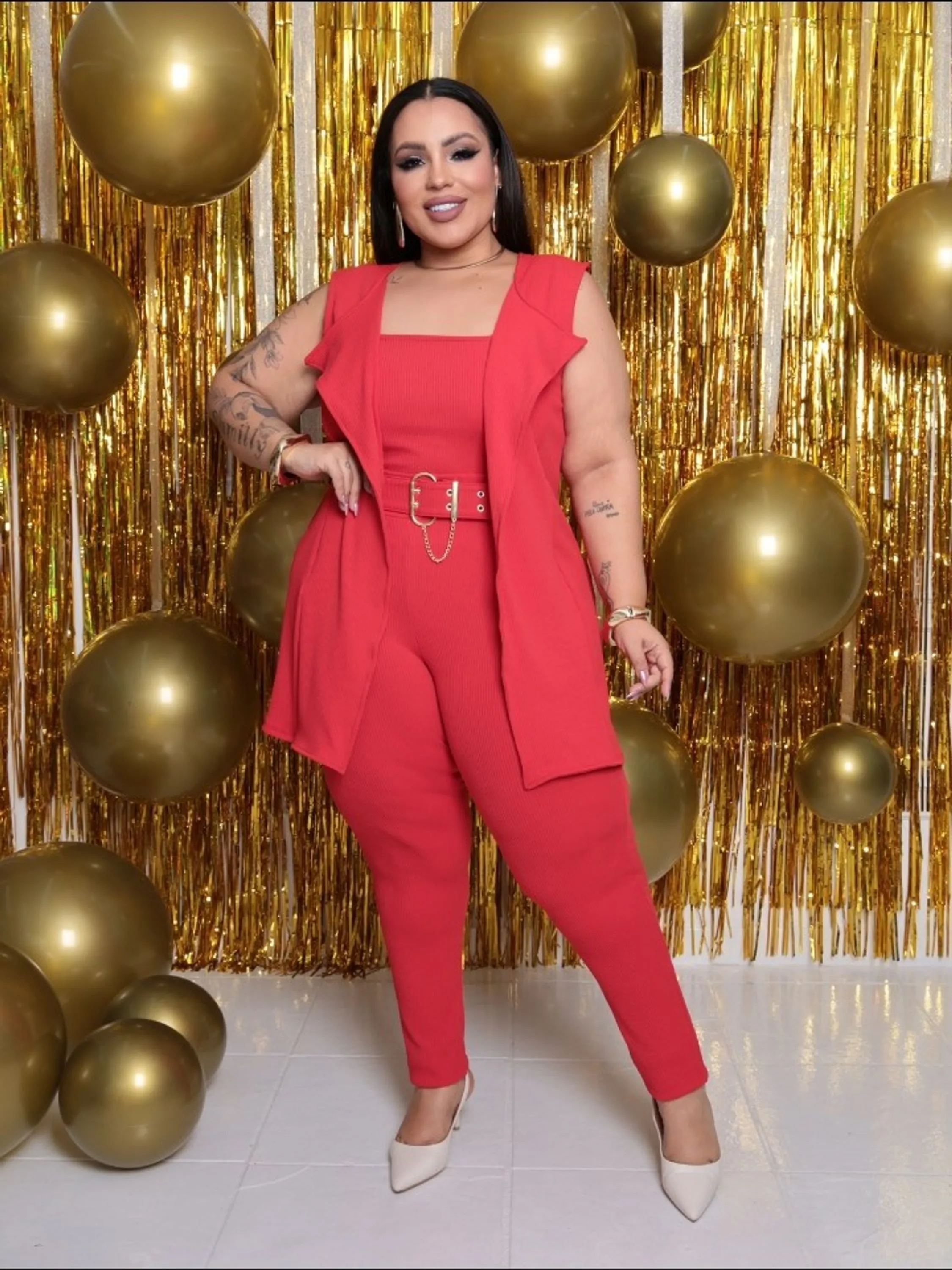 Conjunto Plus size 3 peças feminino (86)