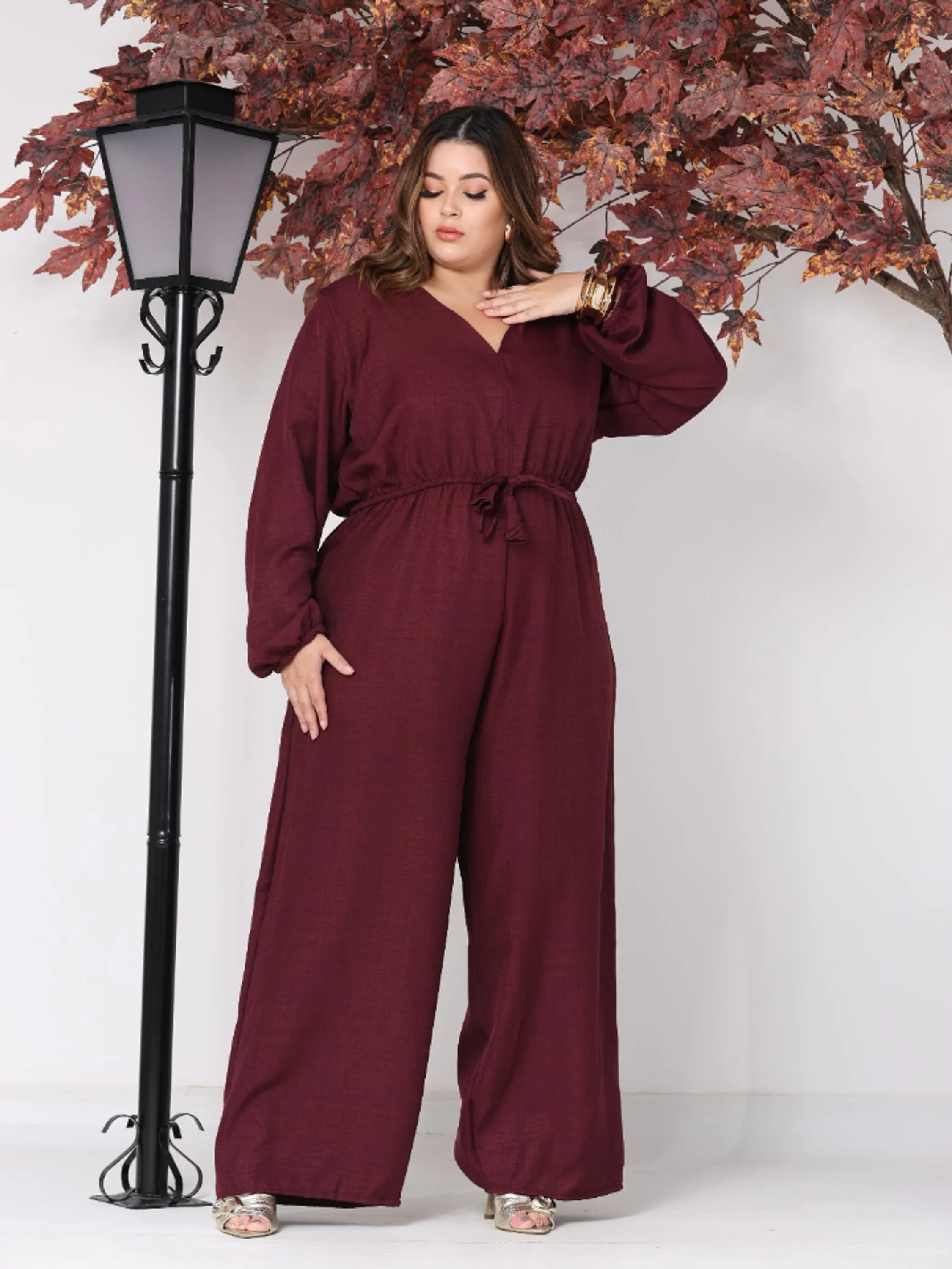 Macacão manga longa Plus size feminino (76)