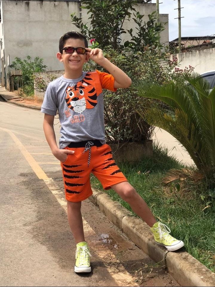 Conjunto masculino infantil Shorts e camiseta