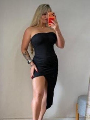 Vestido feminino tomara que caia com fenda (152)