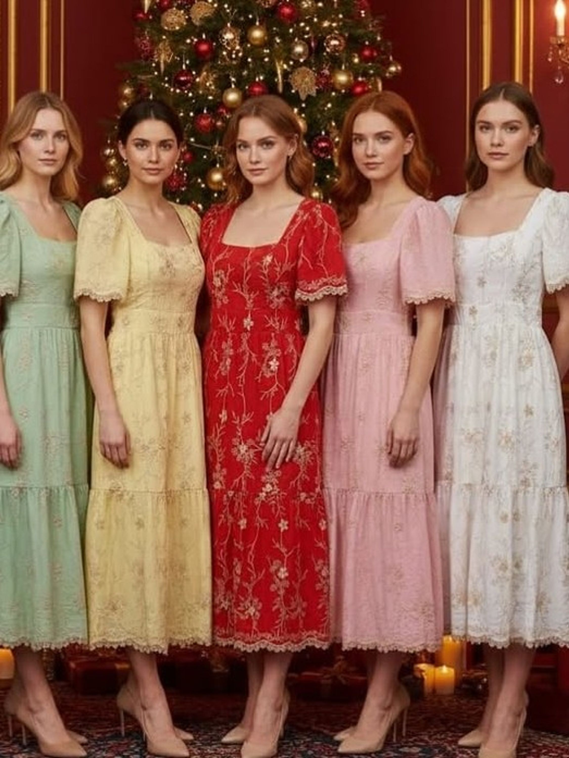 Vestido feminino Midi tecido lese (14)