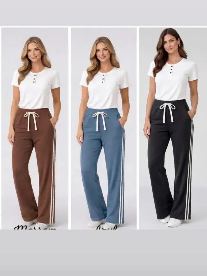 Conjunto feminino calça moletinho e t-shorts (22)