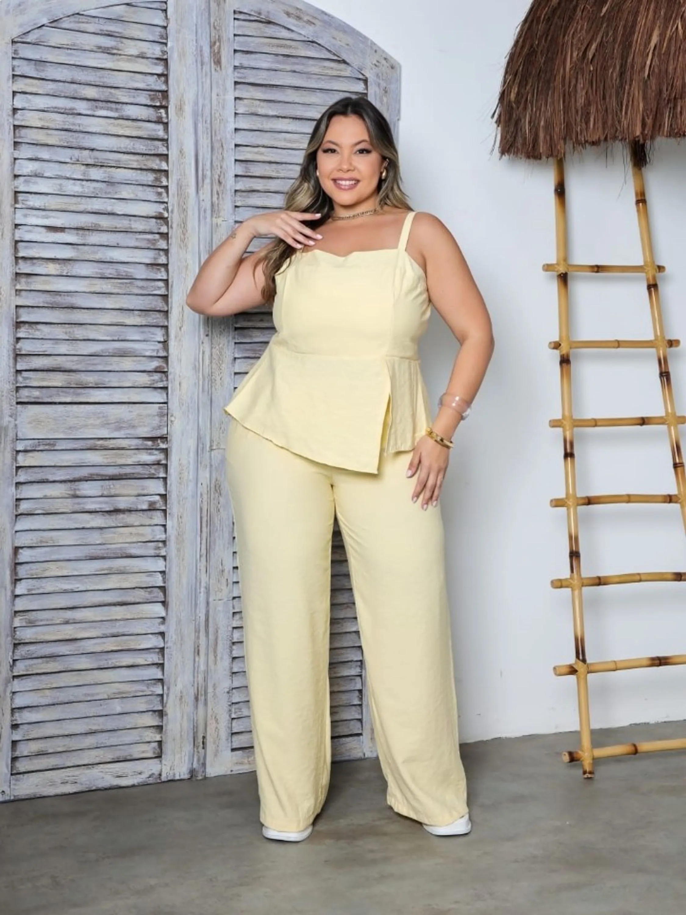 Conjunto feminino Plus size calça e bata (68)