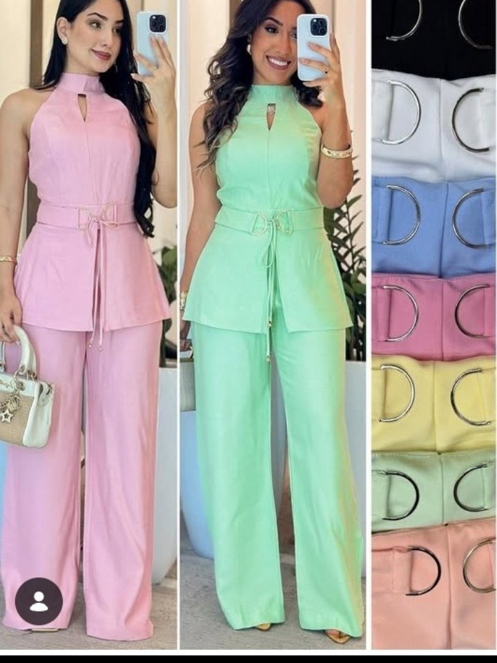 Conjunto feminino na promoção