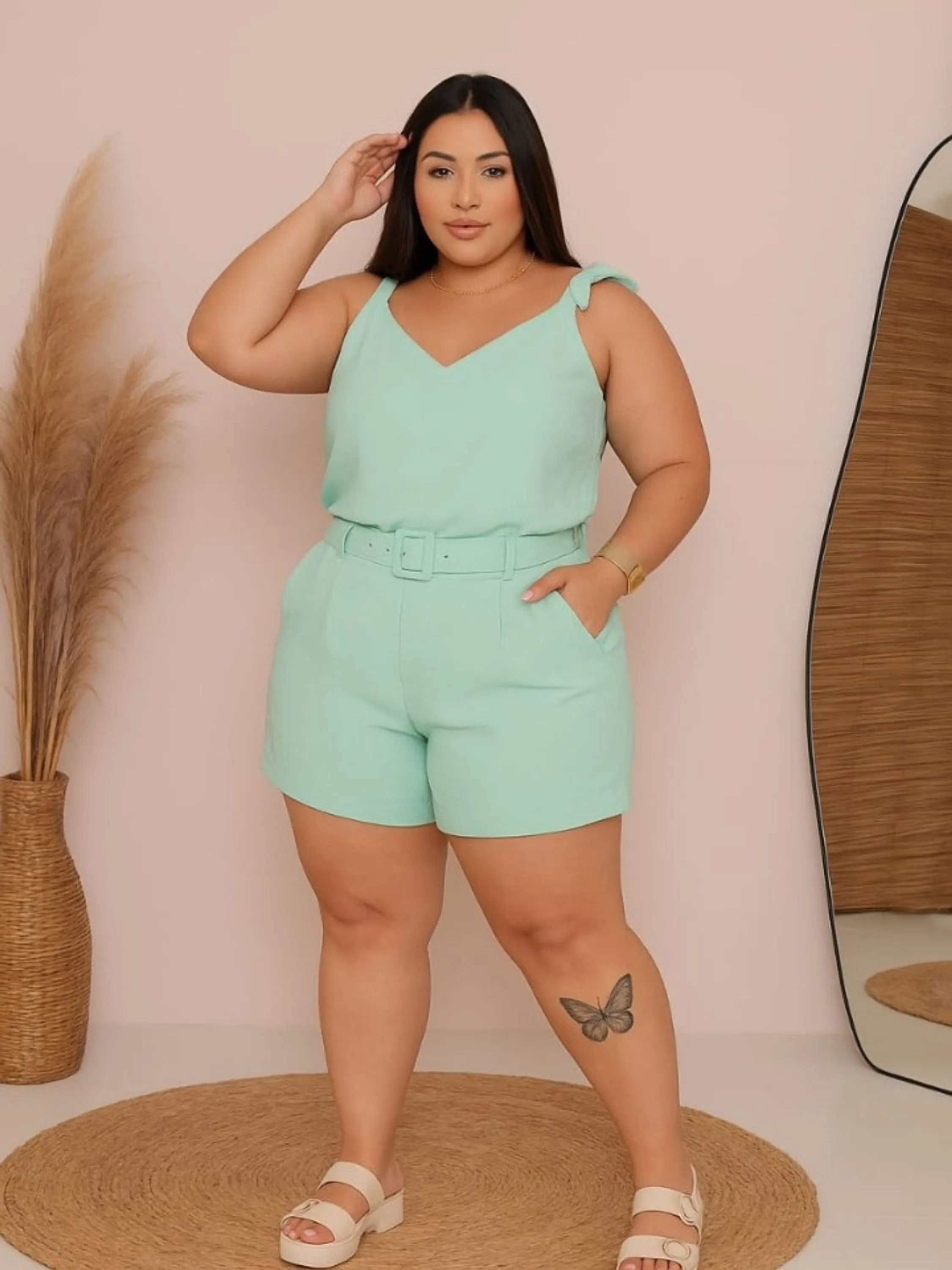 Conjunto feminino slim e Plus size (148)